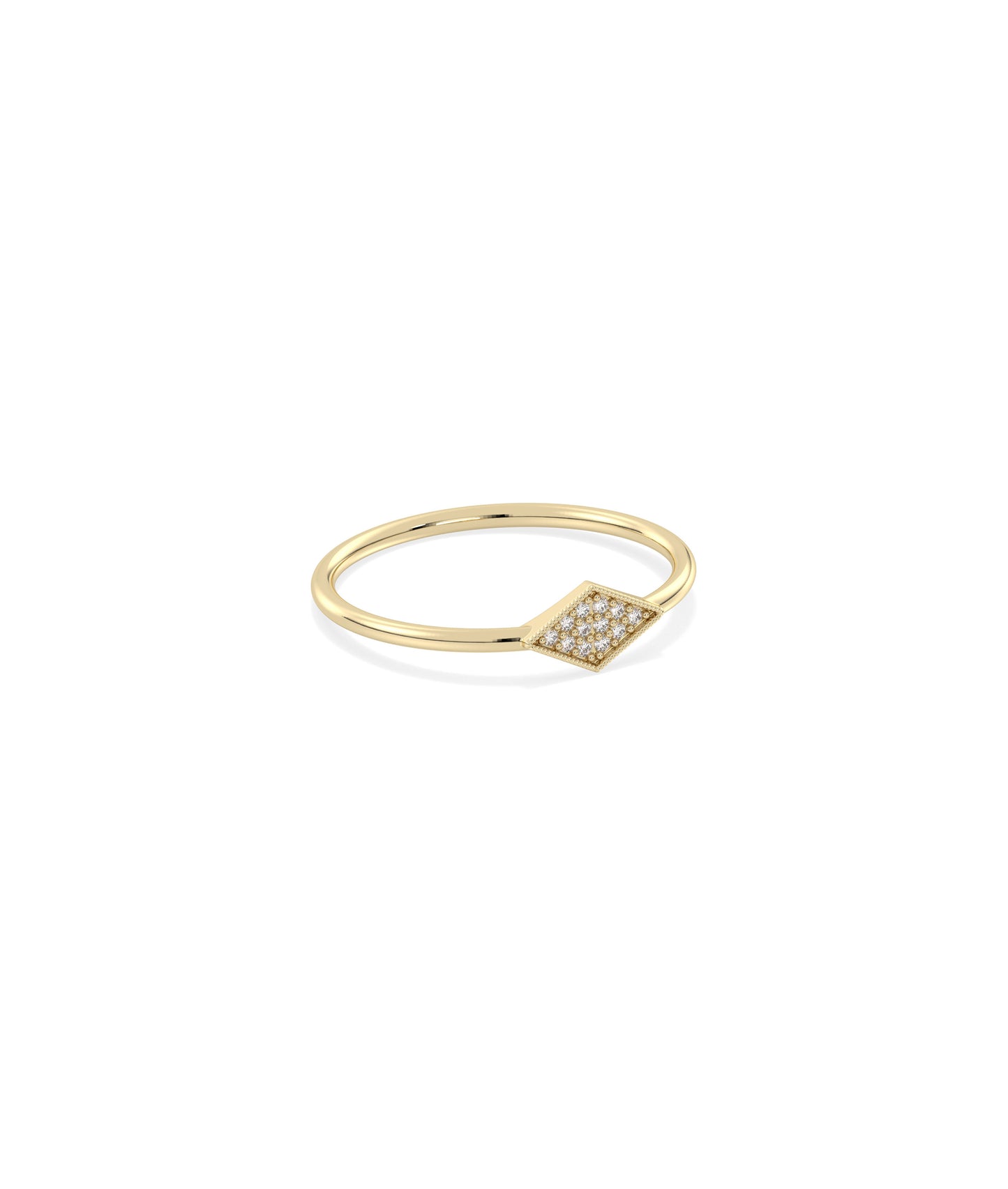 Diamond Shape Pave Band Ring