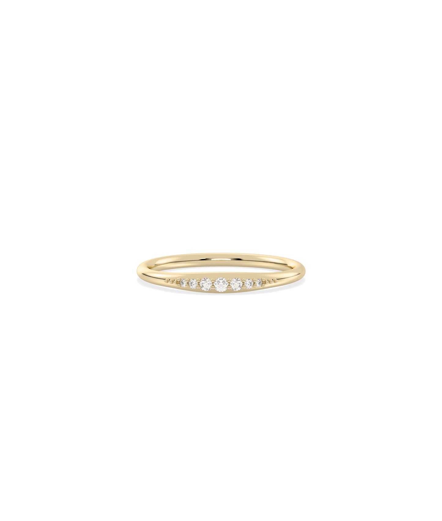 Narrow to Wide Diamond Band Ring - Diamond Band Ring 