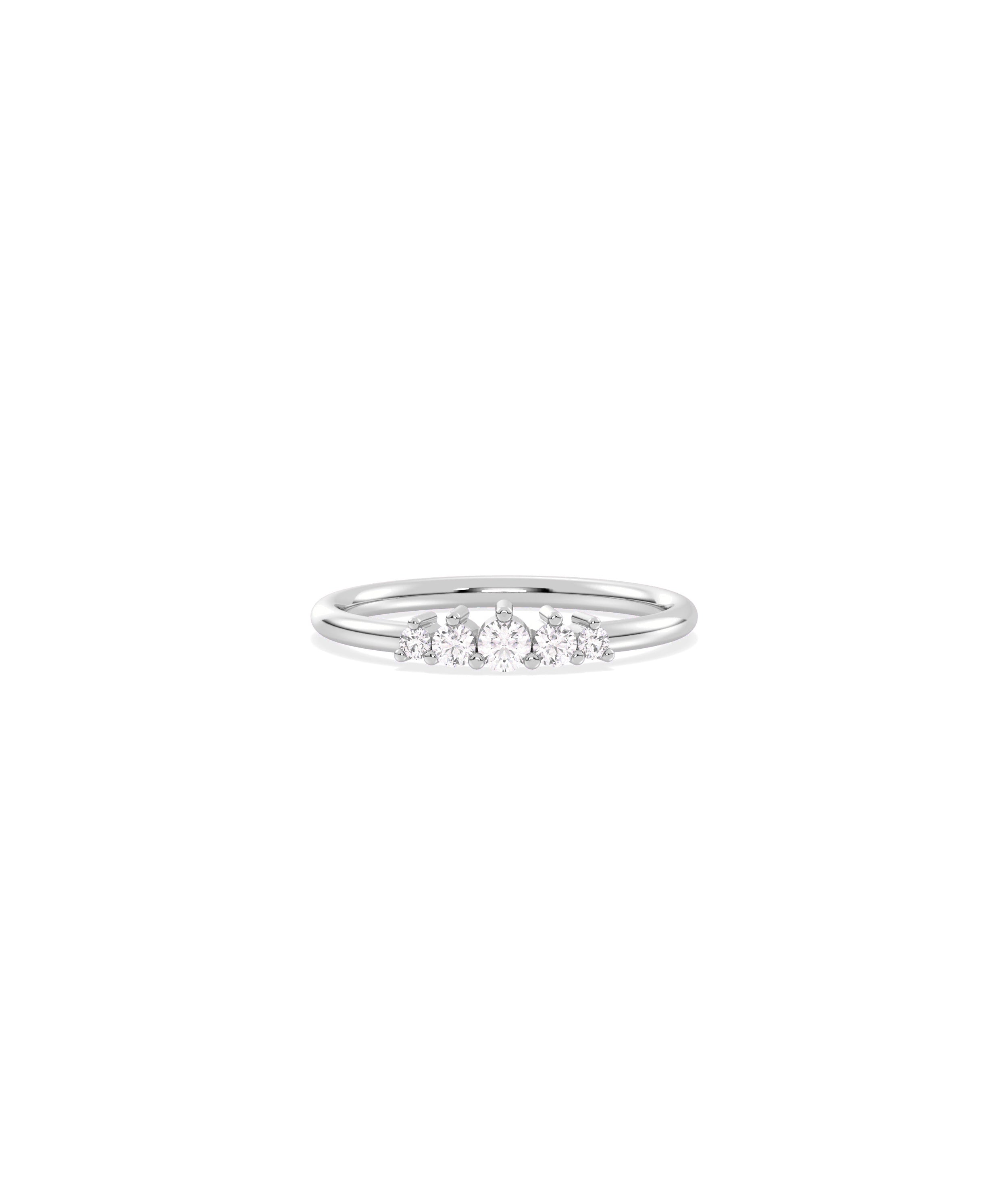 Graduating Diamond Band Ring- Diamond Earrings