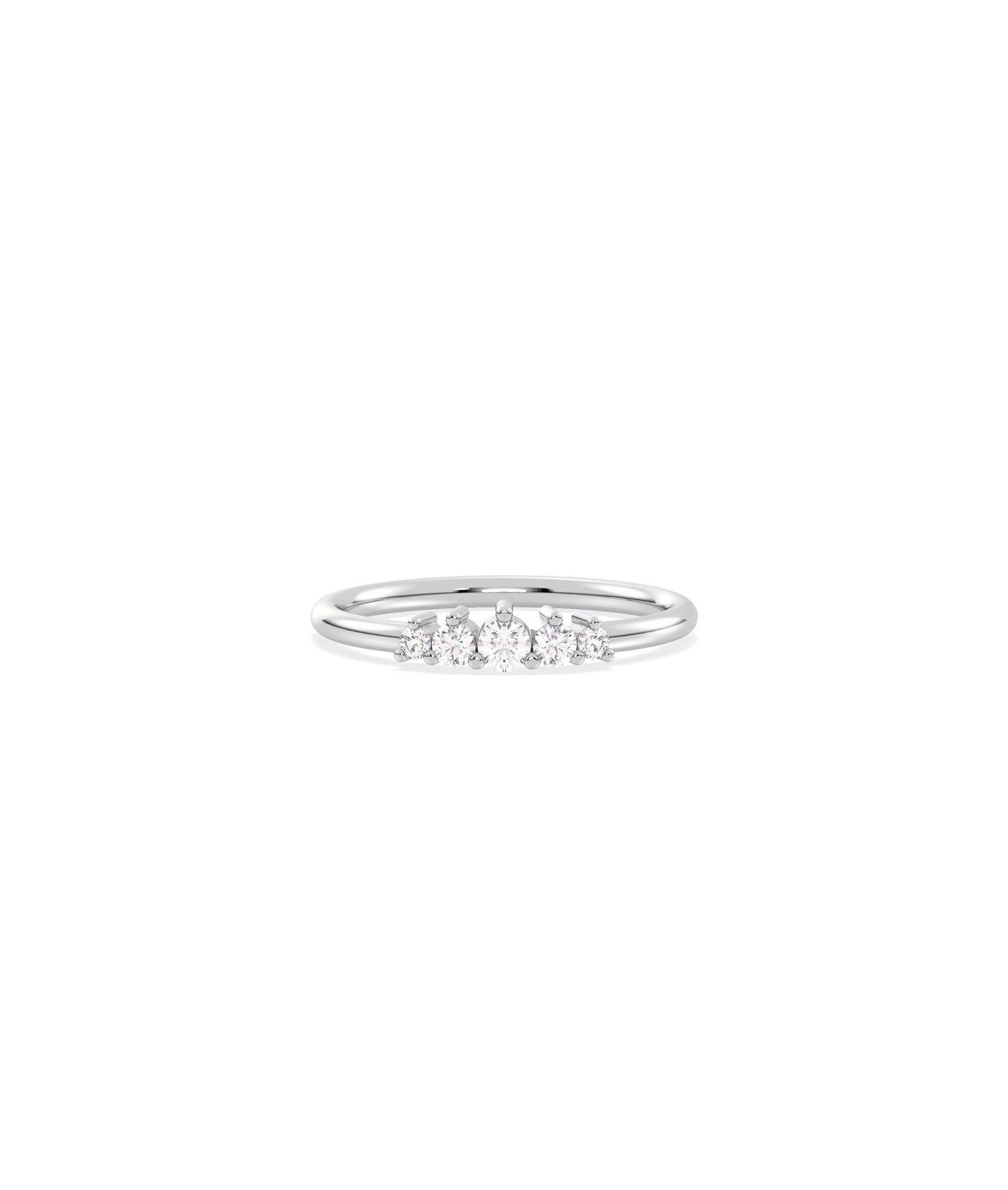 Graduating Diamond Band Ring- Diamond Earrings