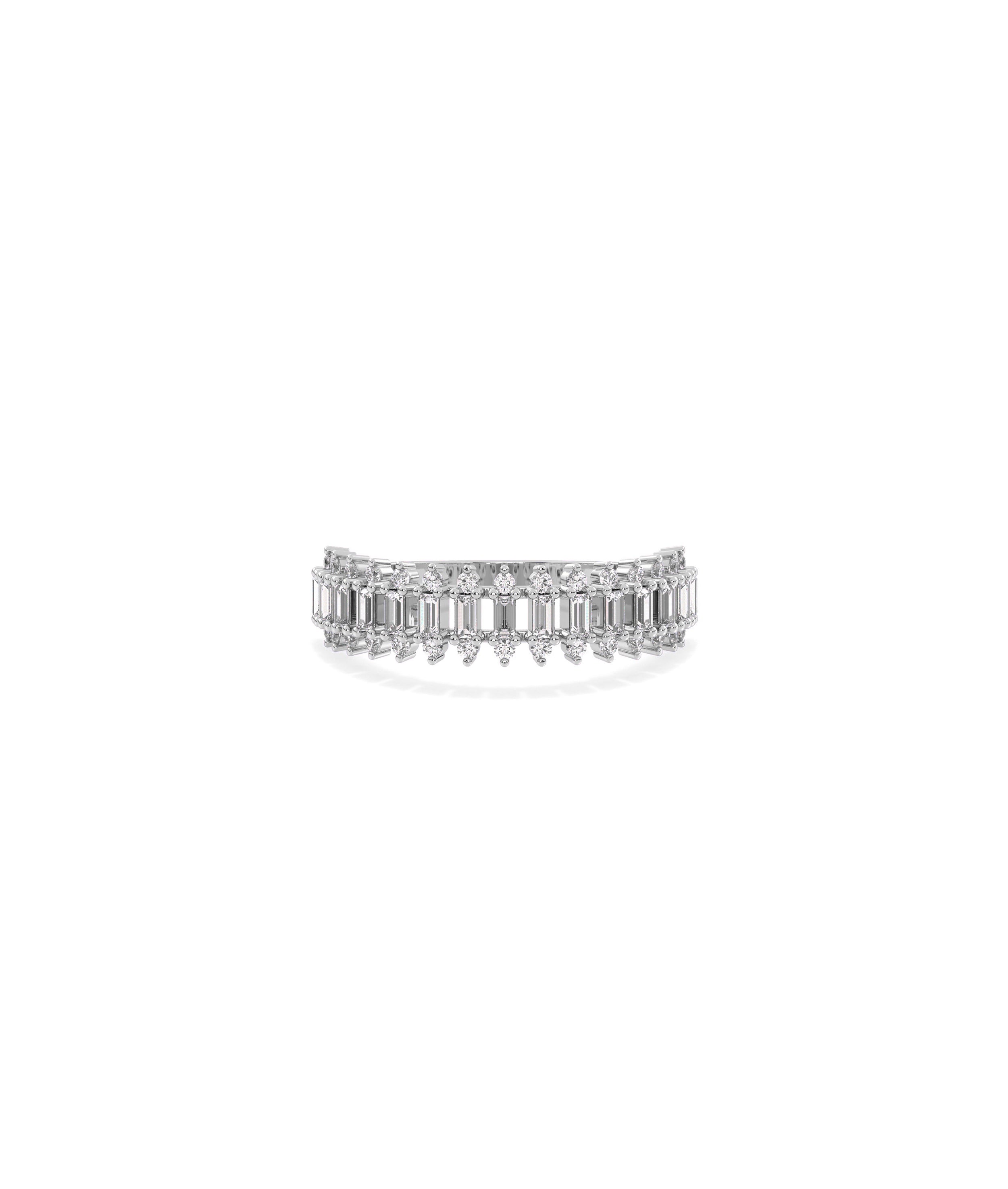 Diamond Baguette Band Ring | Diamond Band Rings For Women