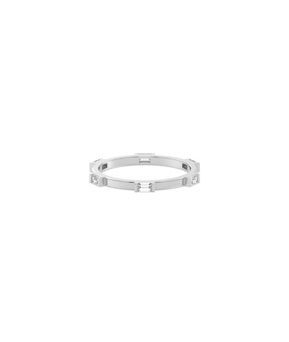 Diamond Station Eternity Band Ring - Elegant Diamond Band Ring