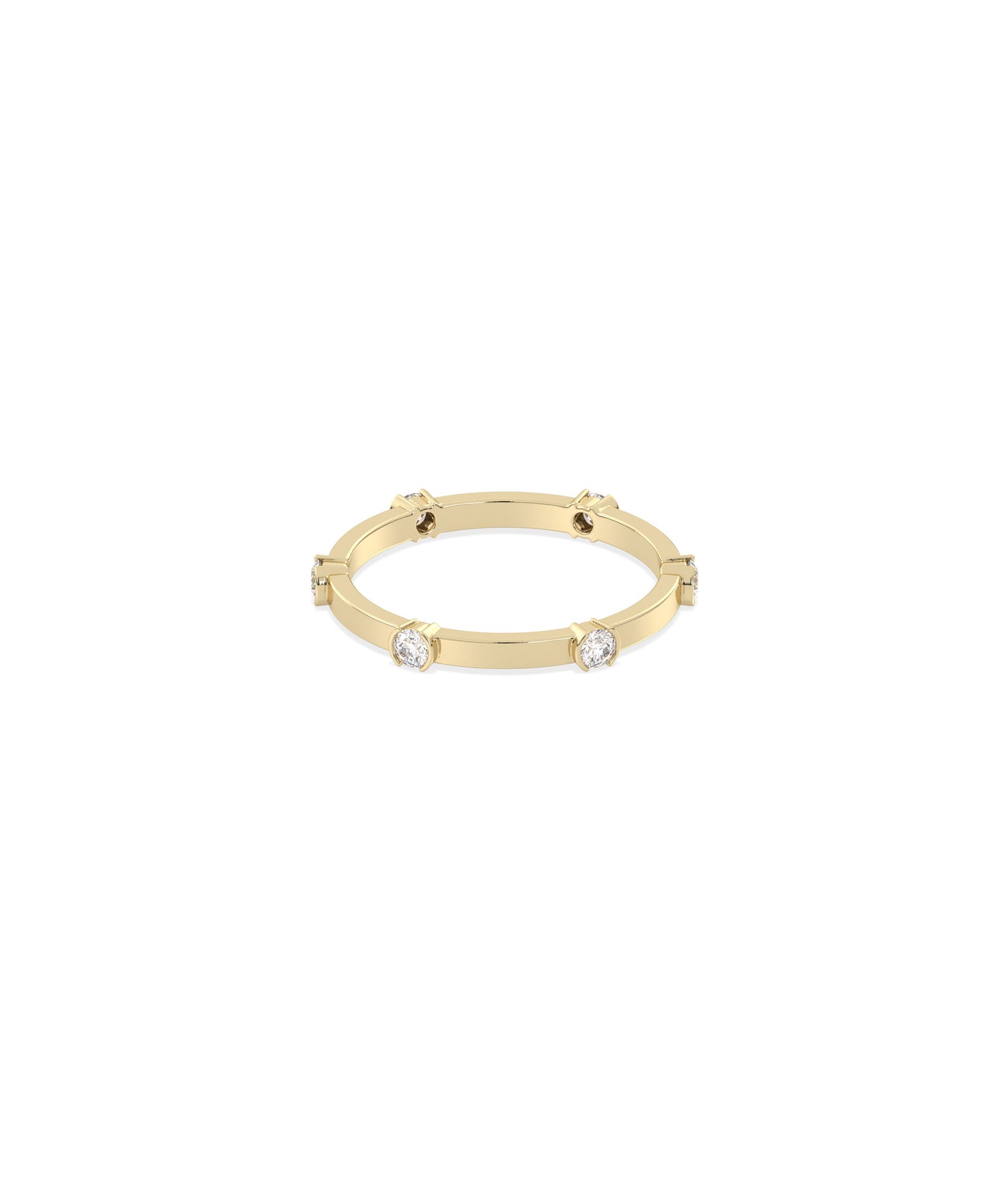 Station Band Ring - Diamond Band Ring