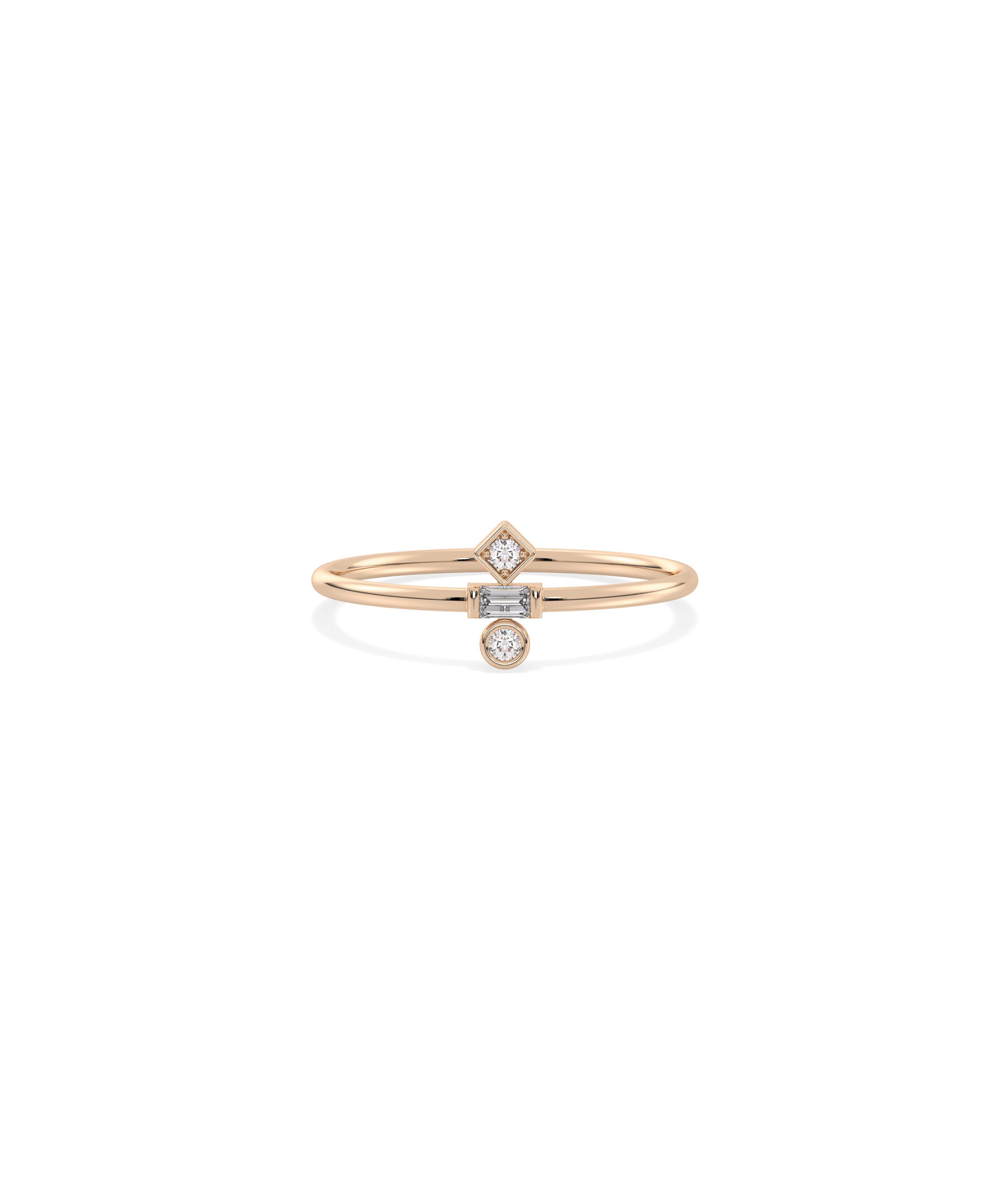 Diamond Stacked Band Ring