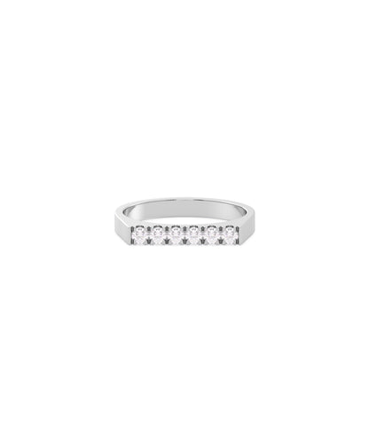 Diamond Table Top Flat Band Ring | Elegant Diamond Band Ring