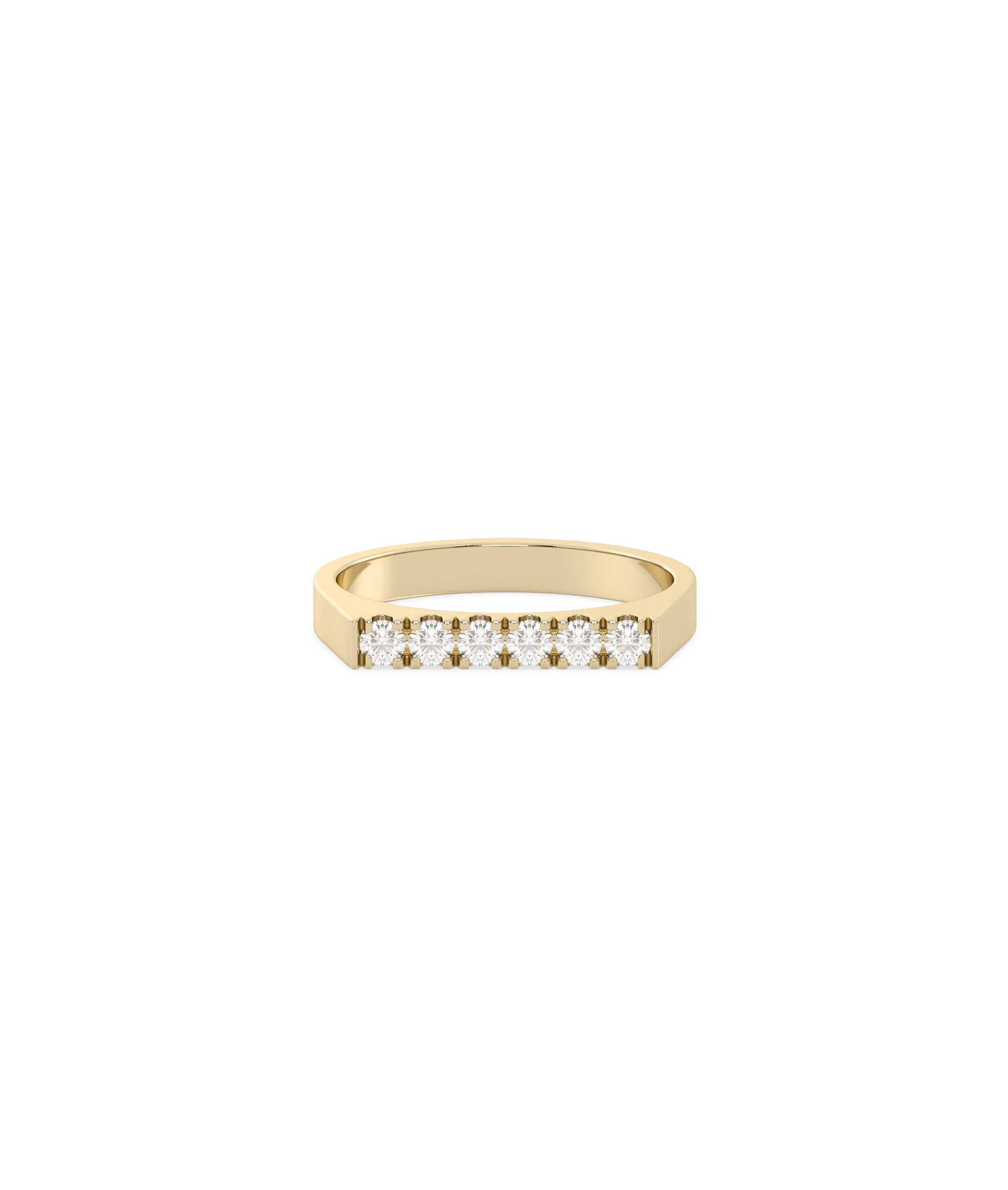 Diamond Table Top Flat Band Ring | Elegant Diamond Band Ring