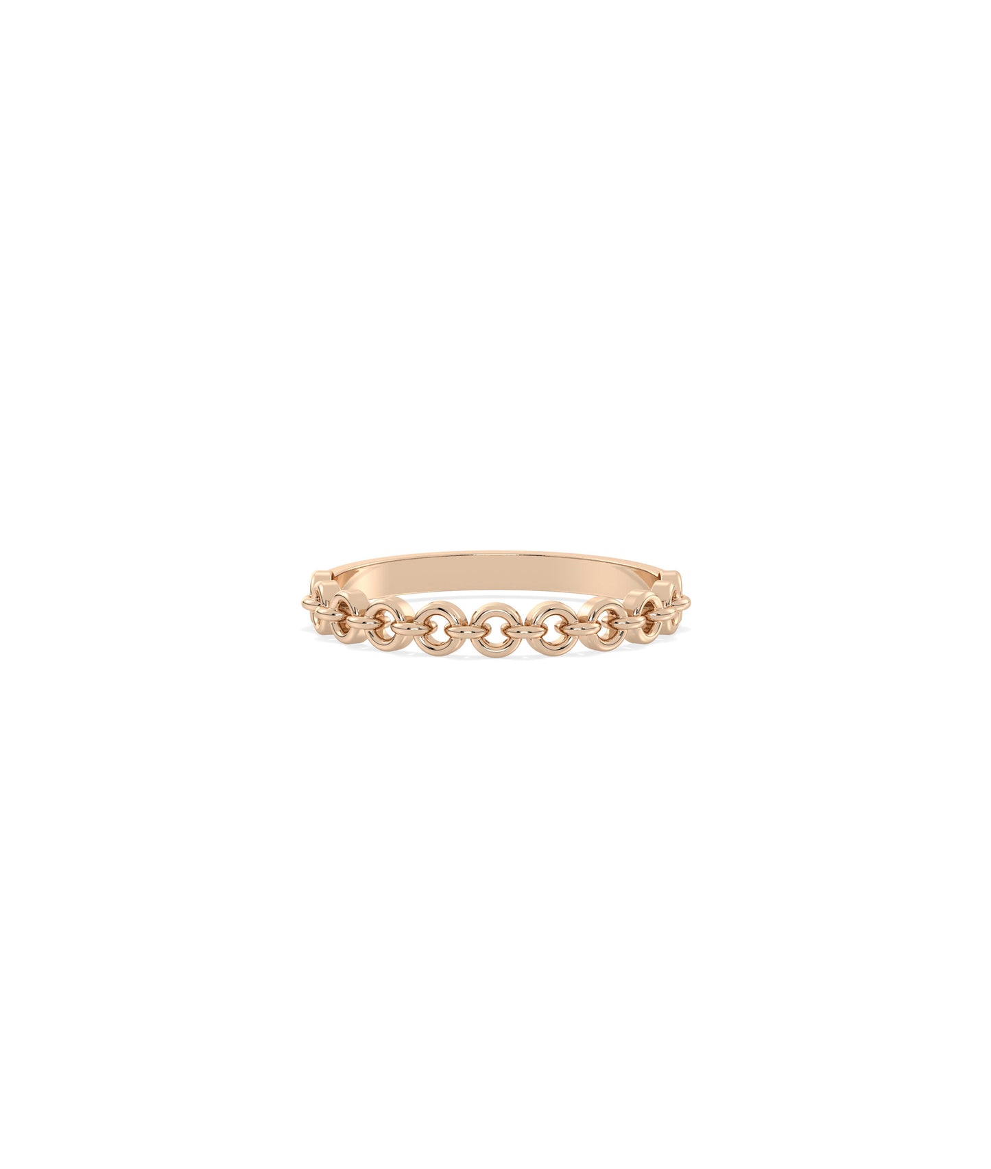 Gold Circle Link Band Ring