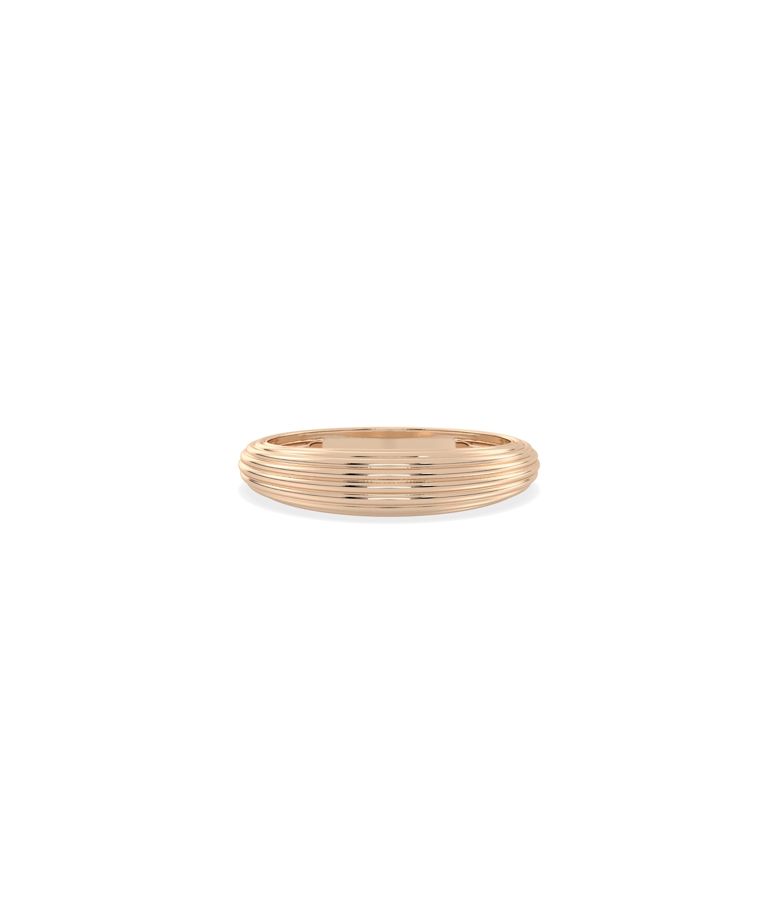 Groove Step Gold Dome Band Ring | Buy Diamond Band Rings 