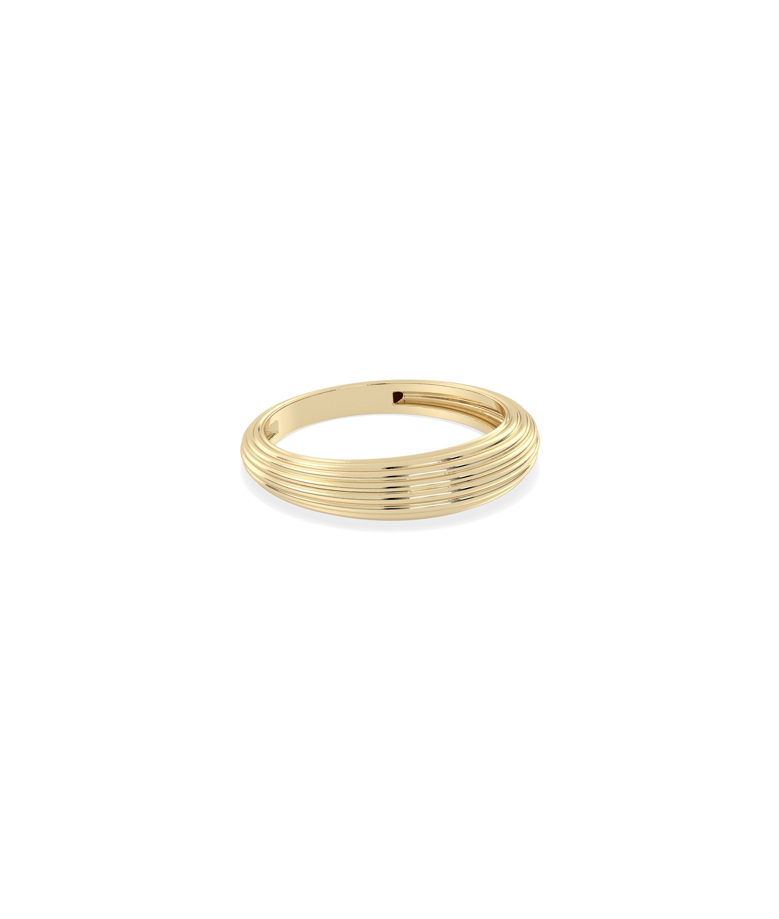 Groove Step Gold Dome Band Ring | Buy Diamond Band Rings 