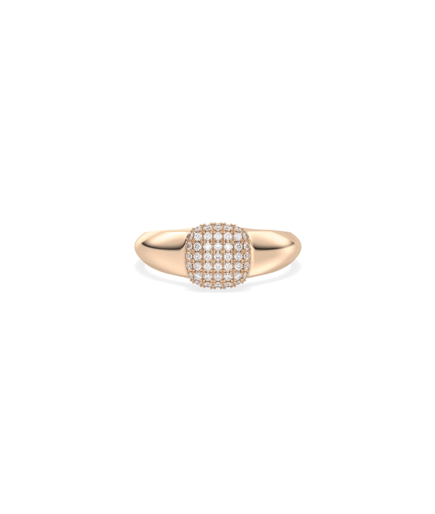 Diamond Pave Cushion Signet Ring