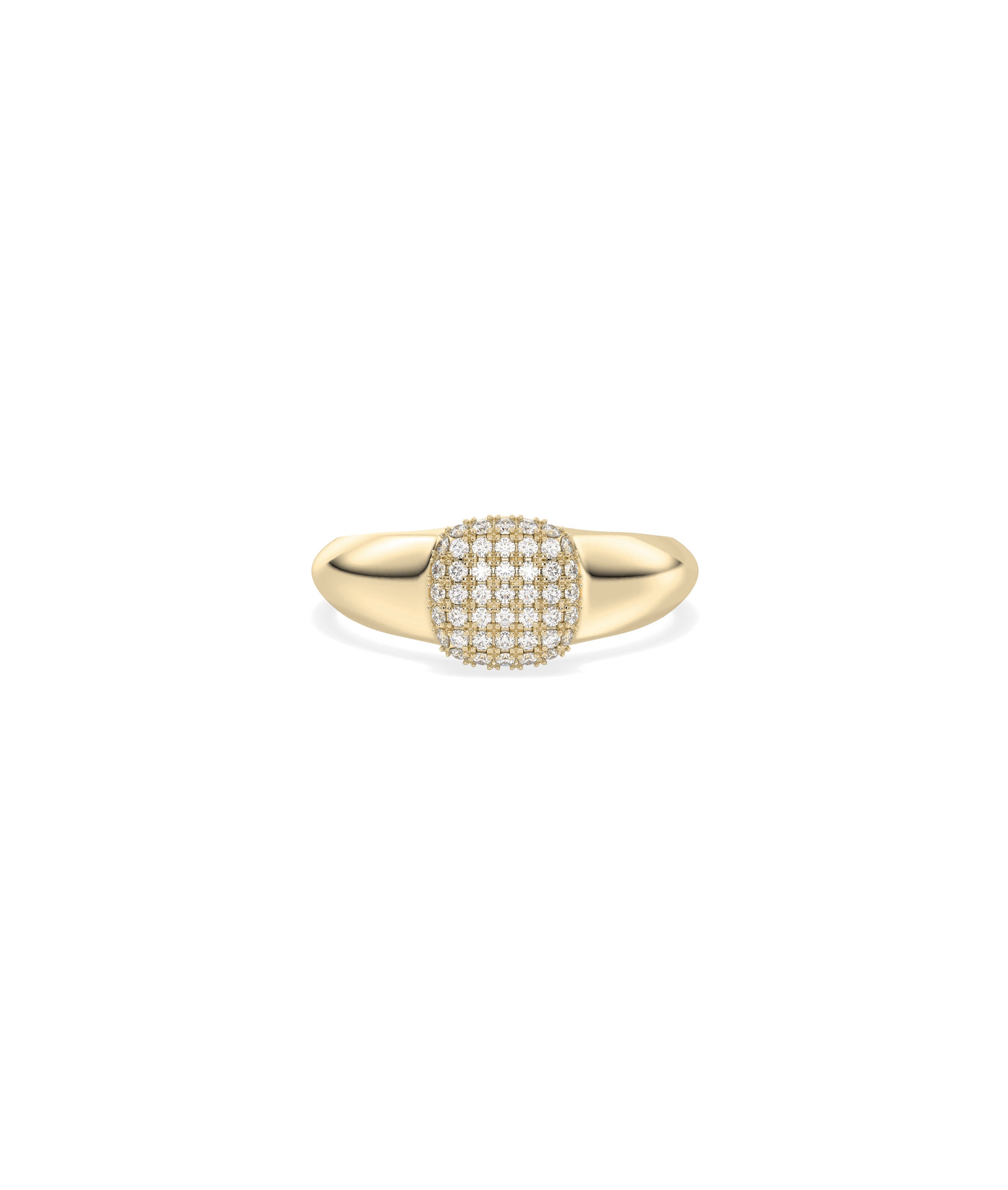 Diamond Pave Cushion Signet Ring