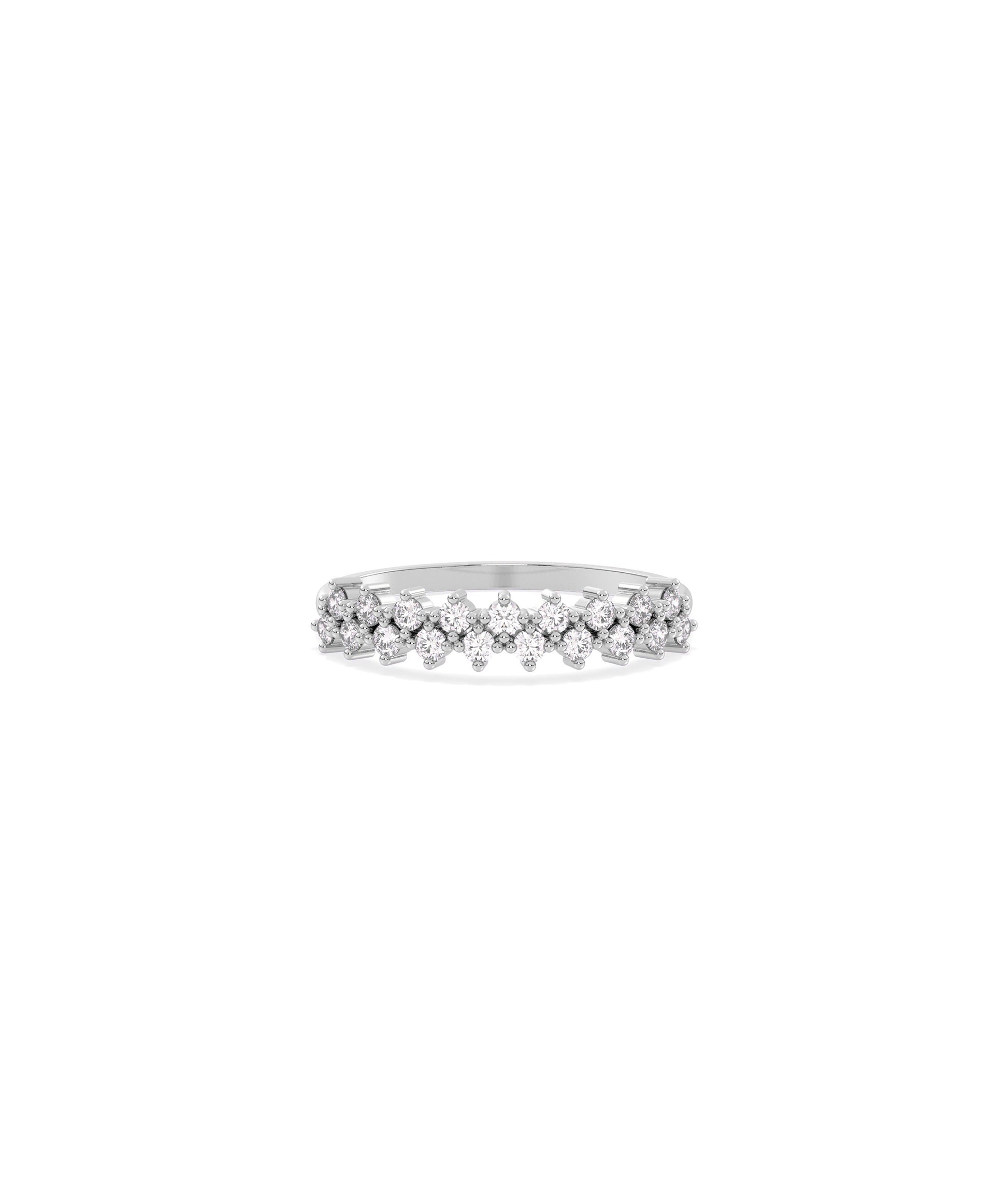 2 Row Diamond Cluster Ring | Everyday Jewelry