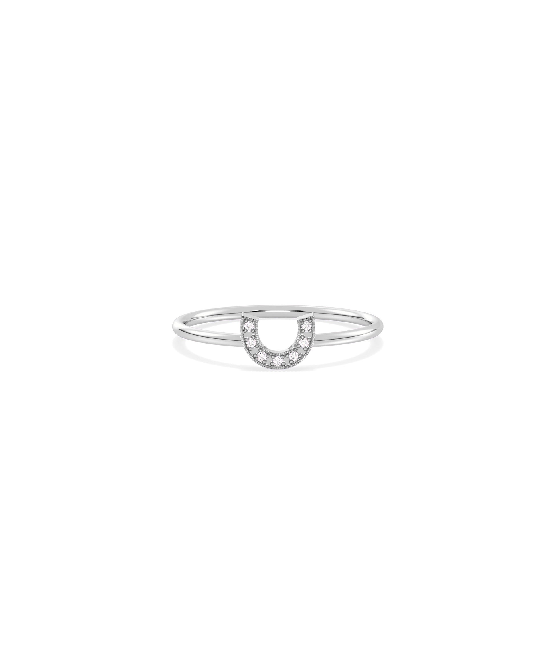 Horseshoe Diamond Ring - Diamond Band Ring