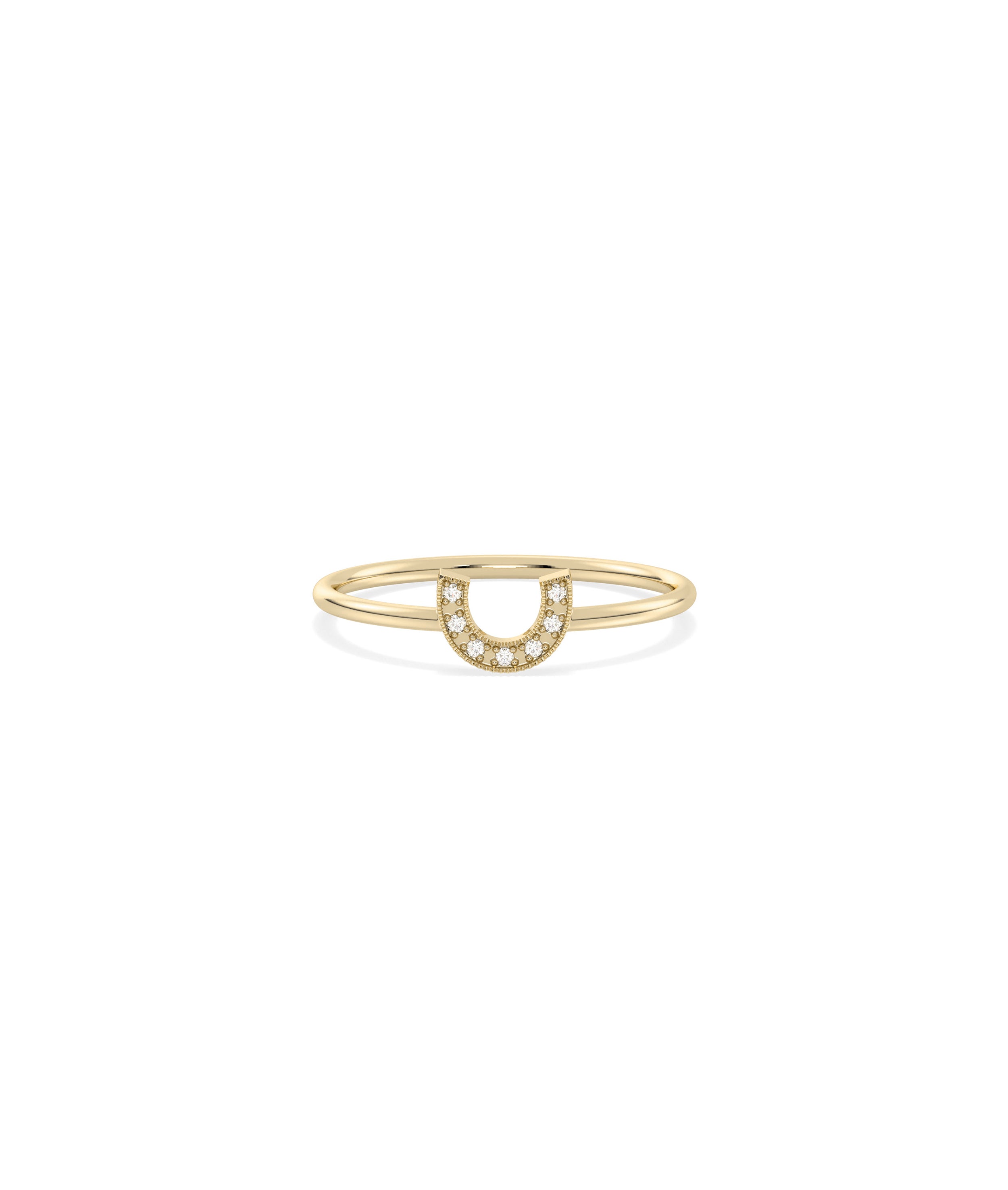 Horseshoe Diamond Ring - Diamond Band Ring