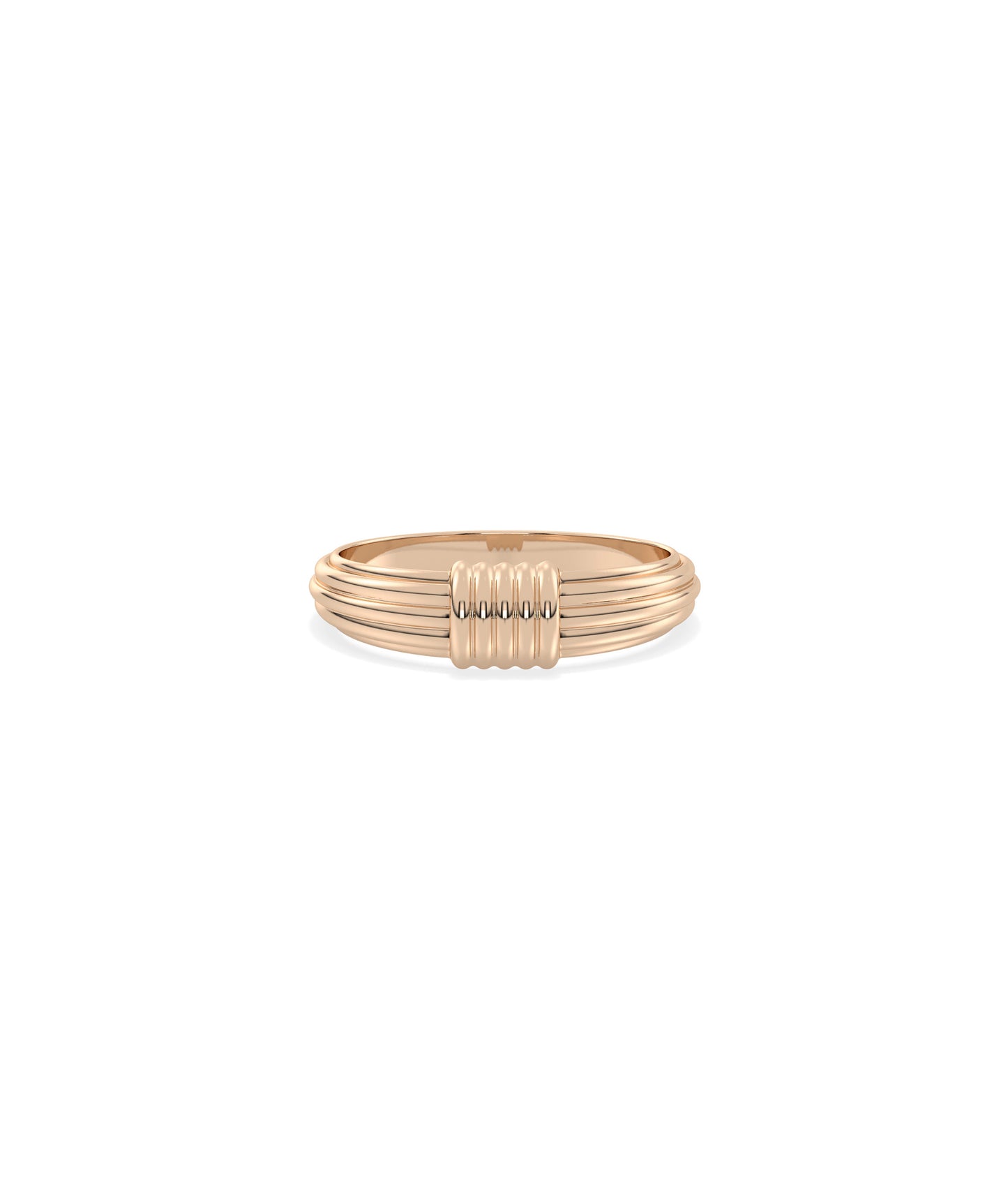 Ruffle Gold Band Ring- diamond band ring