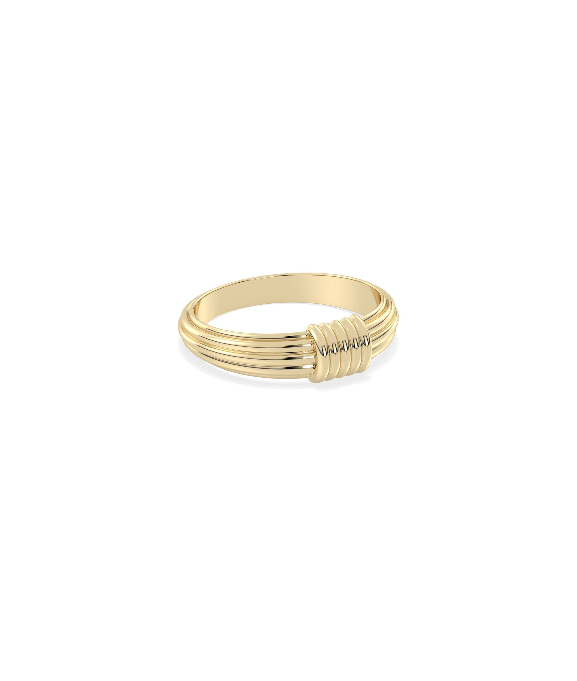 Ruffle Gold Band Ring- diamond band ring