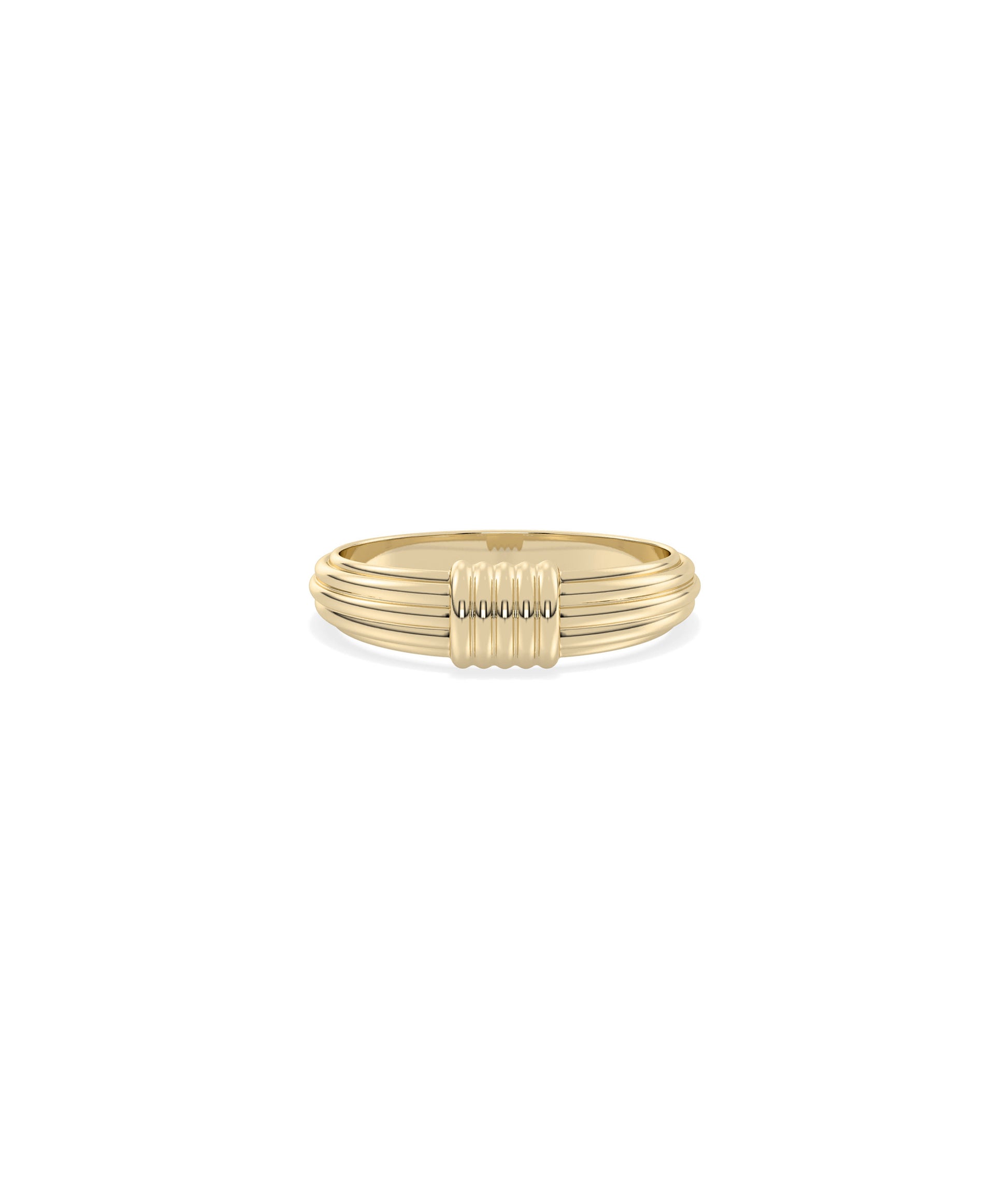 Ruffle Gold Band Ring- diamond band ring