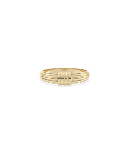 Ruffle Gold Band Ring- diamond band ring