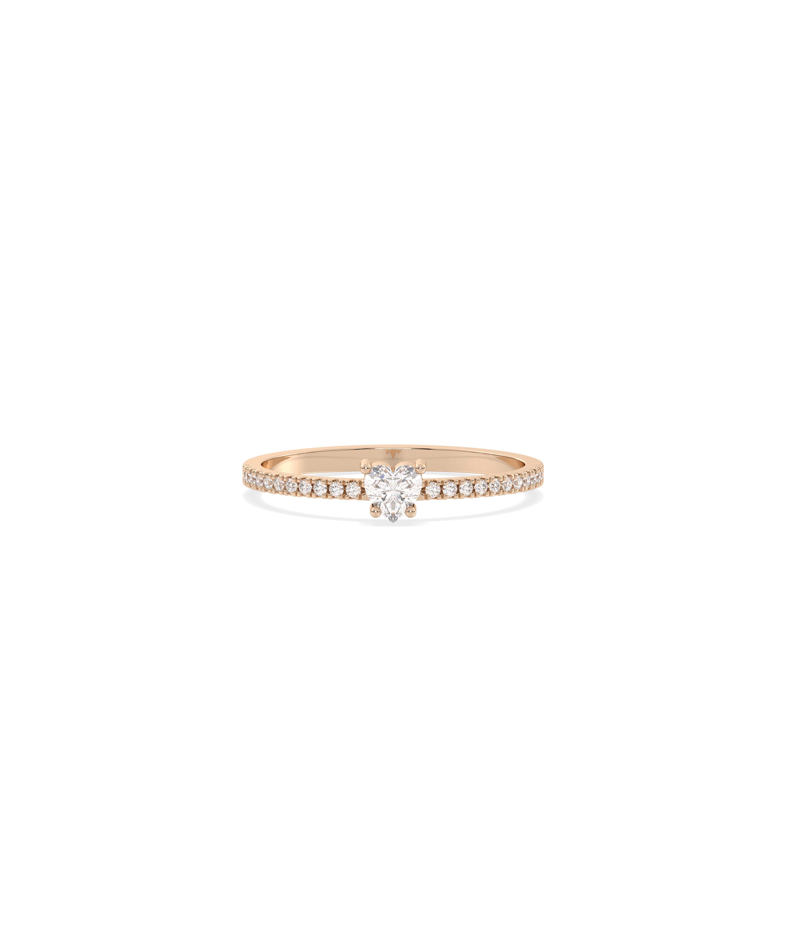 Solitaire Diamond Band Ring- everyday jewelry