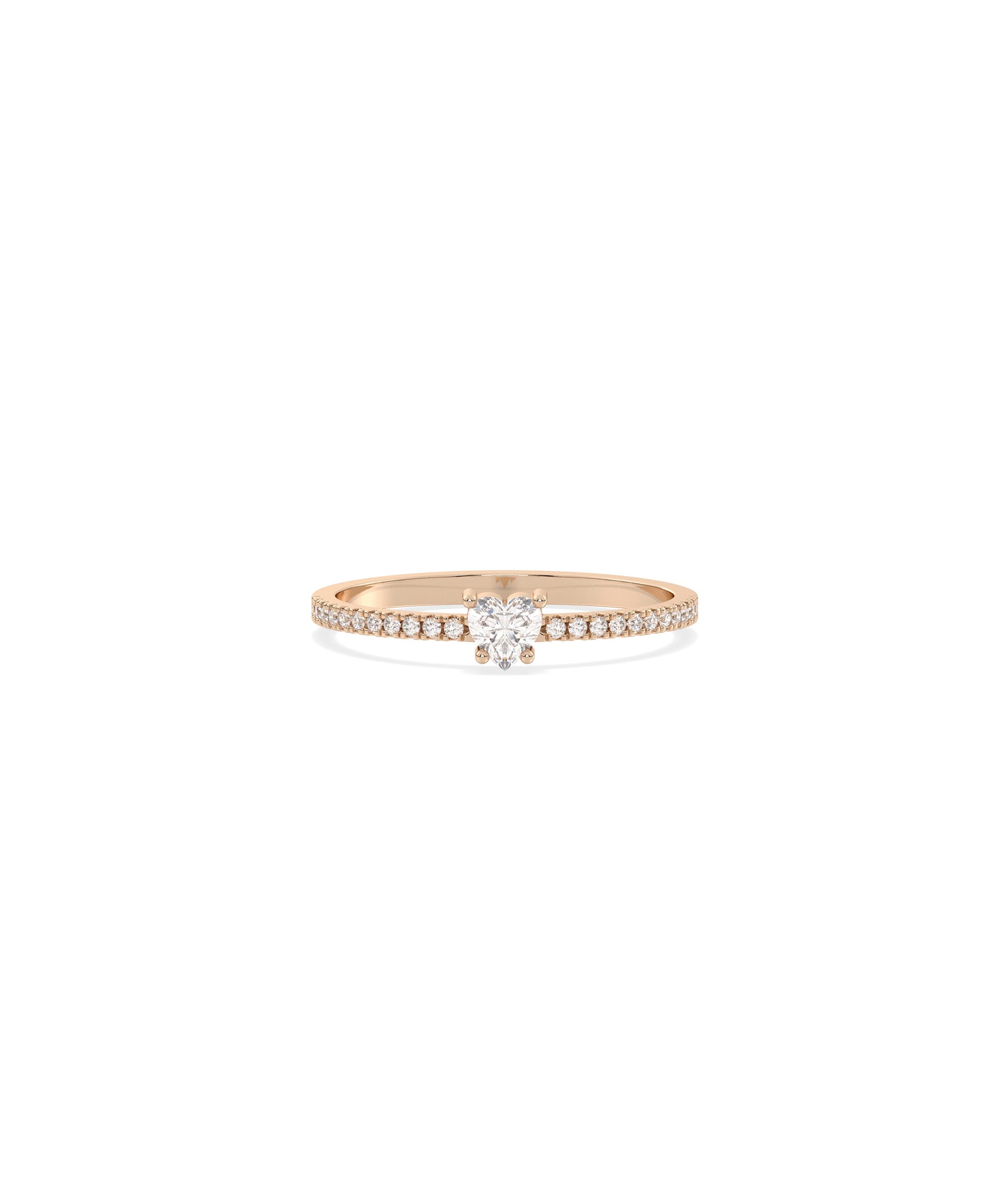 Solitaire Diamond Band Ring- everyday jewelry