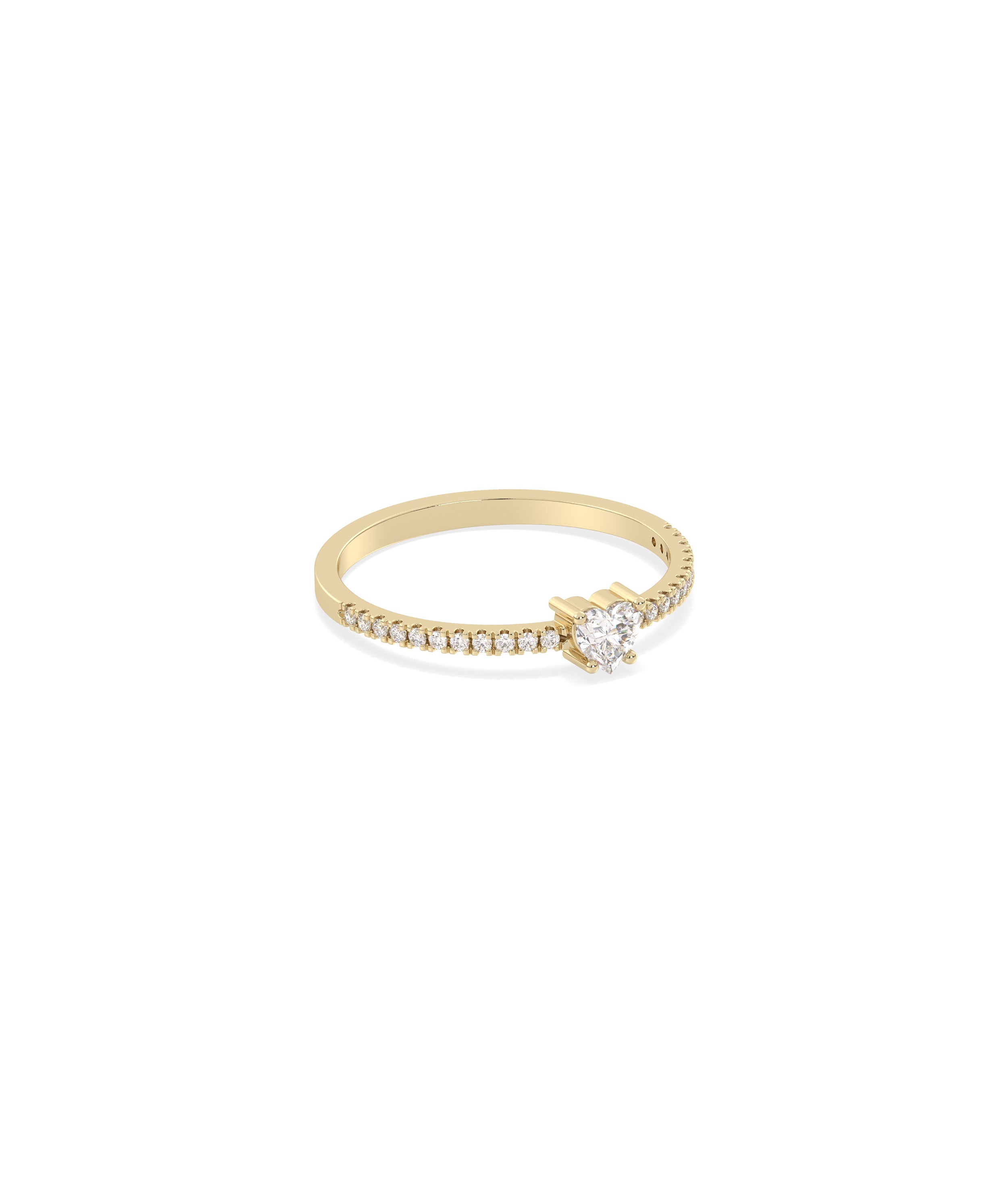 Solitaire Diamond Band Ring- everyday jewelry