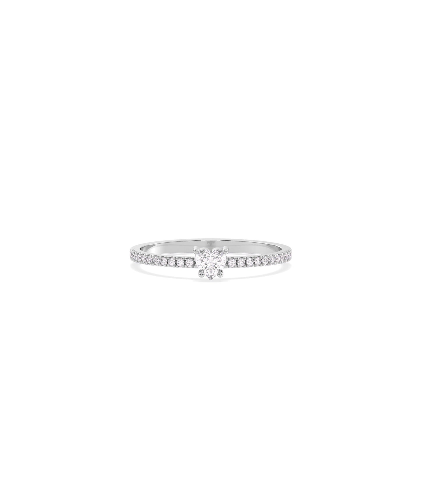 Solitaire Diamond Band Ring- everyday jewelry