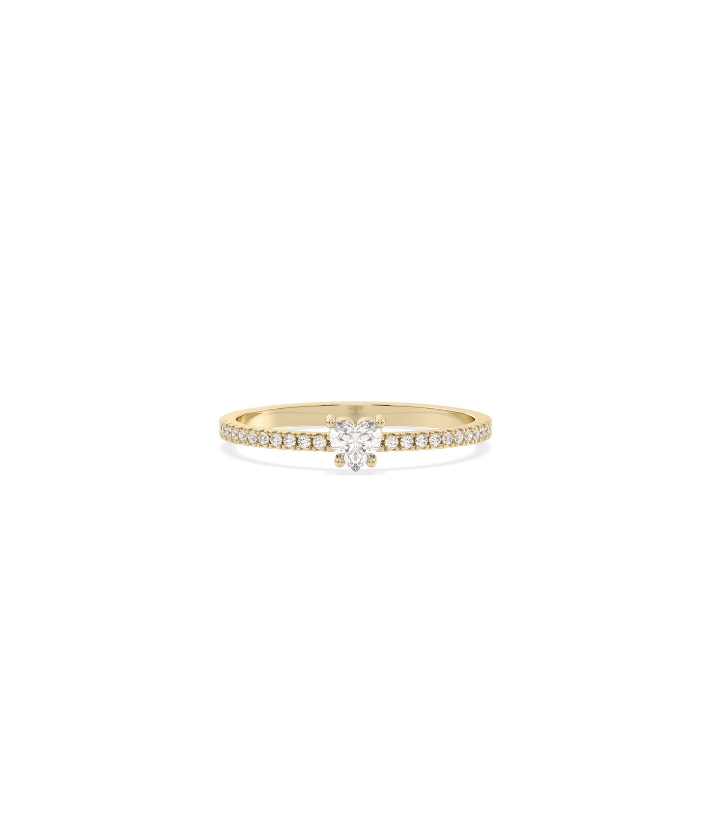 Solitaire Diamond Band Ring- everyday jewelry