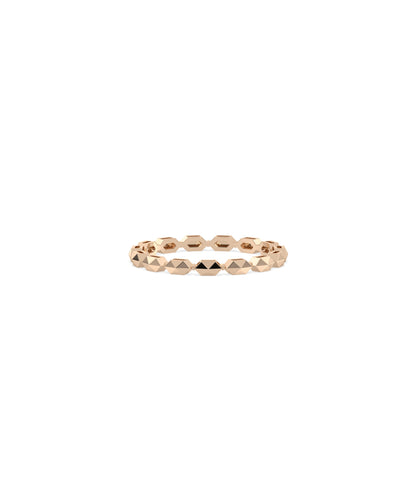 Gold Faceted Eternity Band Ring