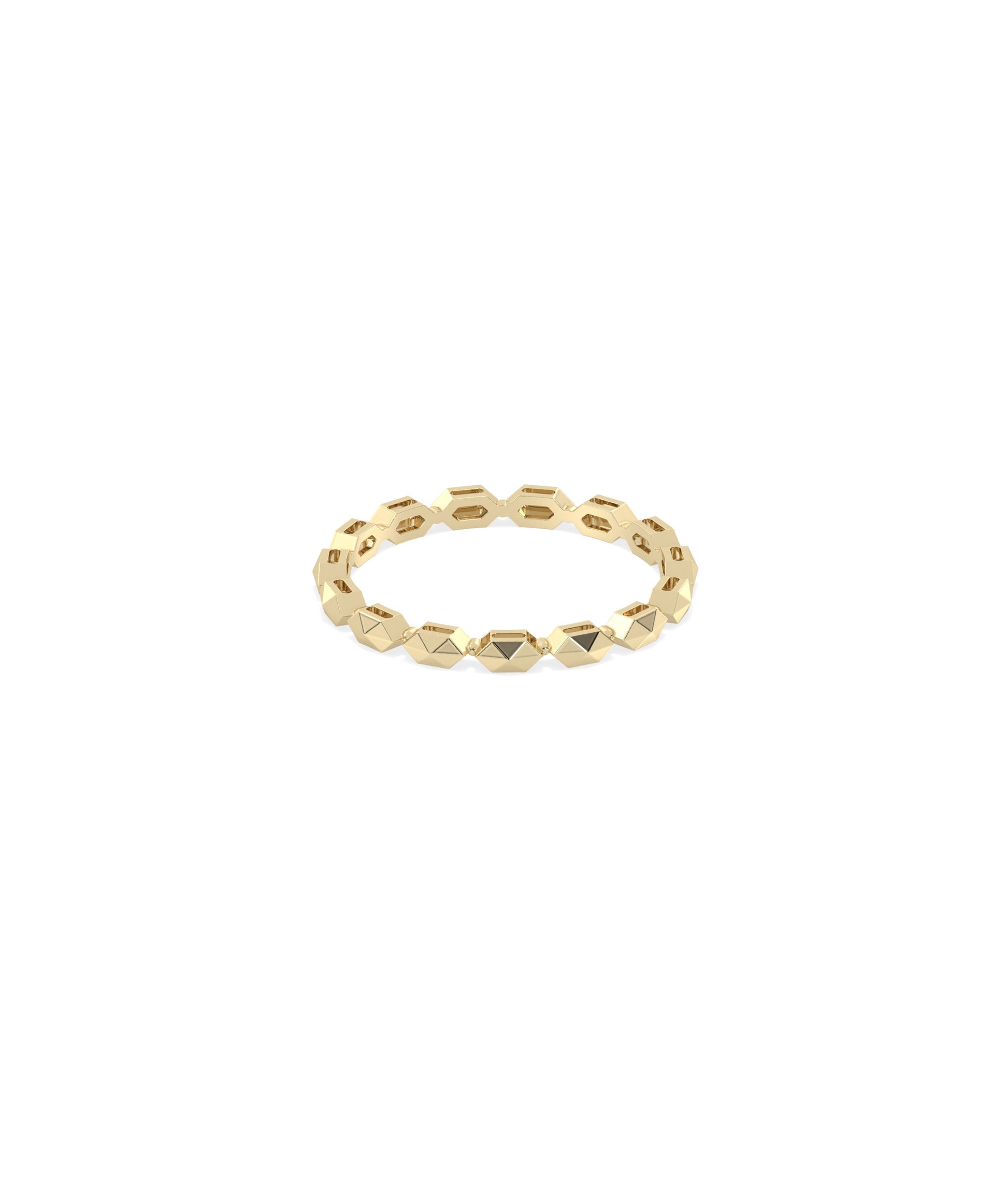 Gold Faceted Diamond Eternity Band Ring