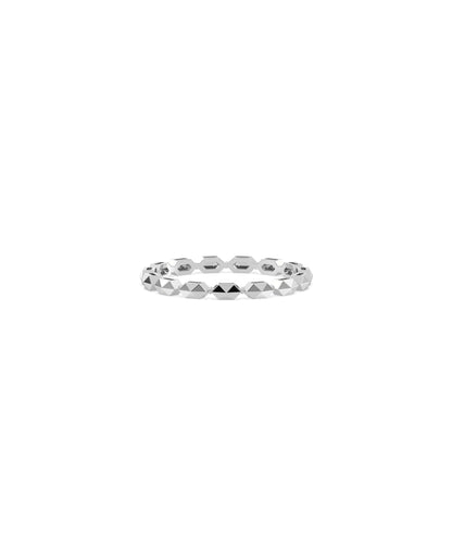 Gold Faceted Diamond Eternity Band Ring