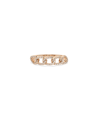 Diamond Curblink Band Ring in 14k Gold | Perfect Engagement Gift