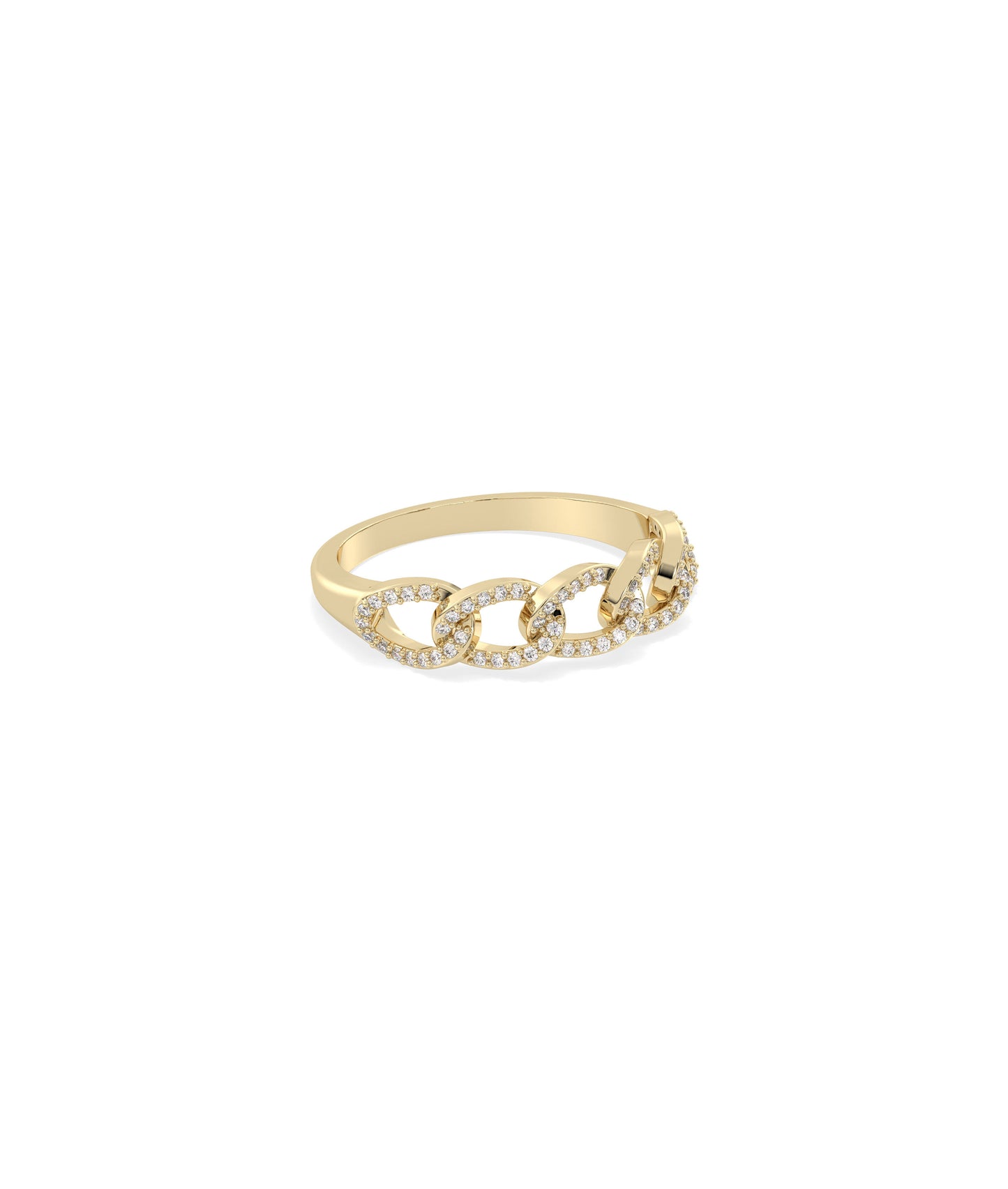 Diamond Curblink Band Ring in 14k Gold | Perfect Engagement Gift