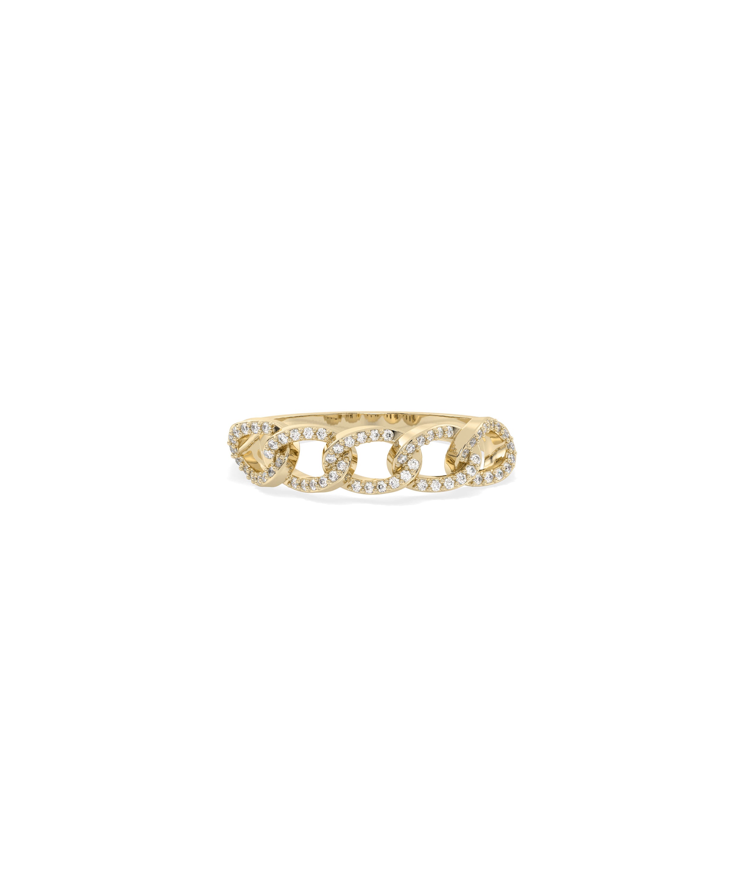 Diamond Curblink Band Ring in 14k Gold | Perfect Engagement Gift