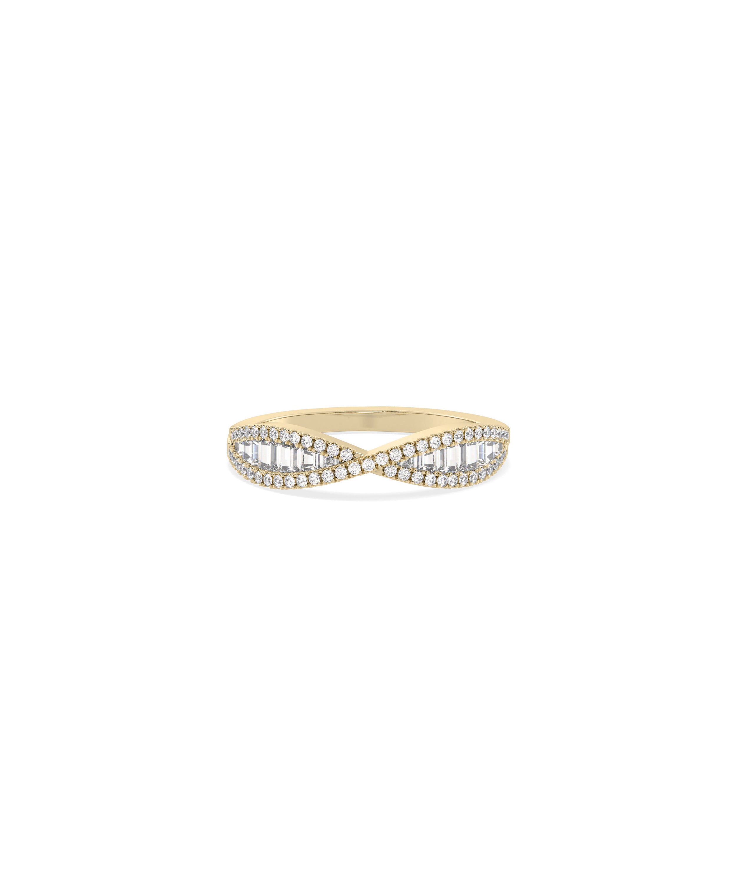 Criss Cross Diamond Band Ring - Elegant Style