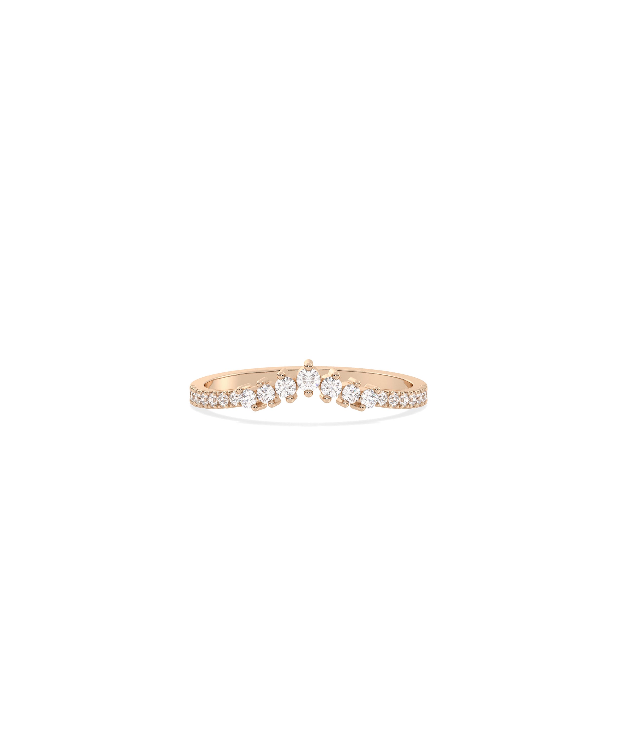 Diamond Chevron Band Ring