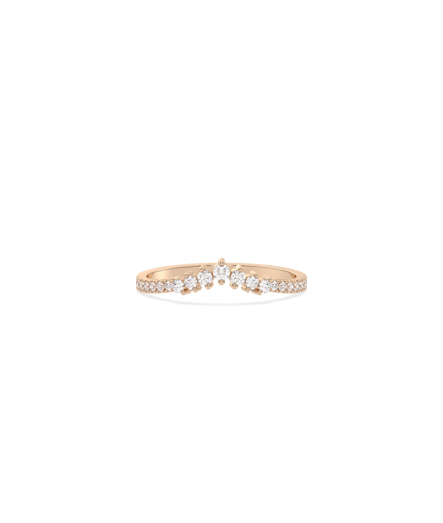 Diamond Chevron Band Ring