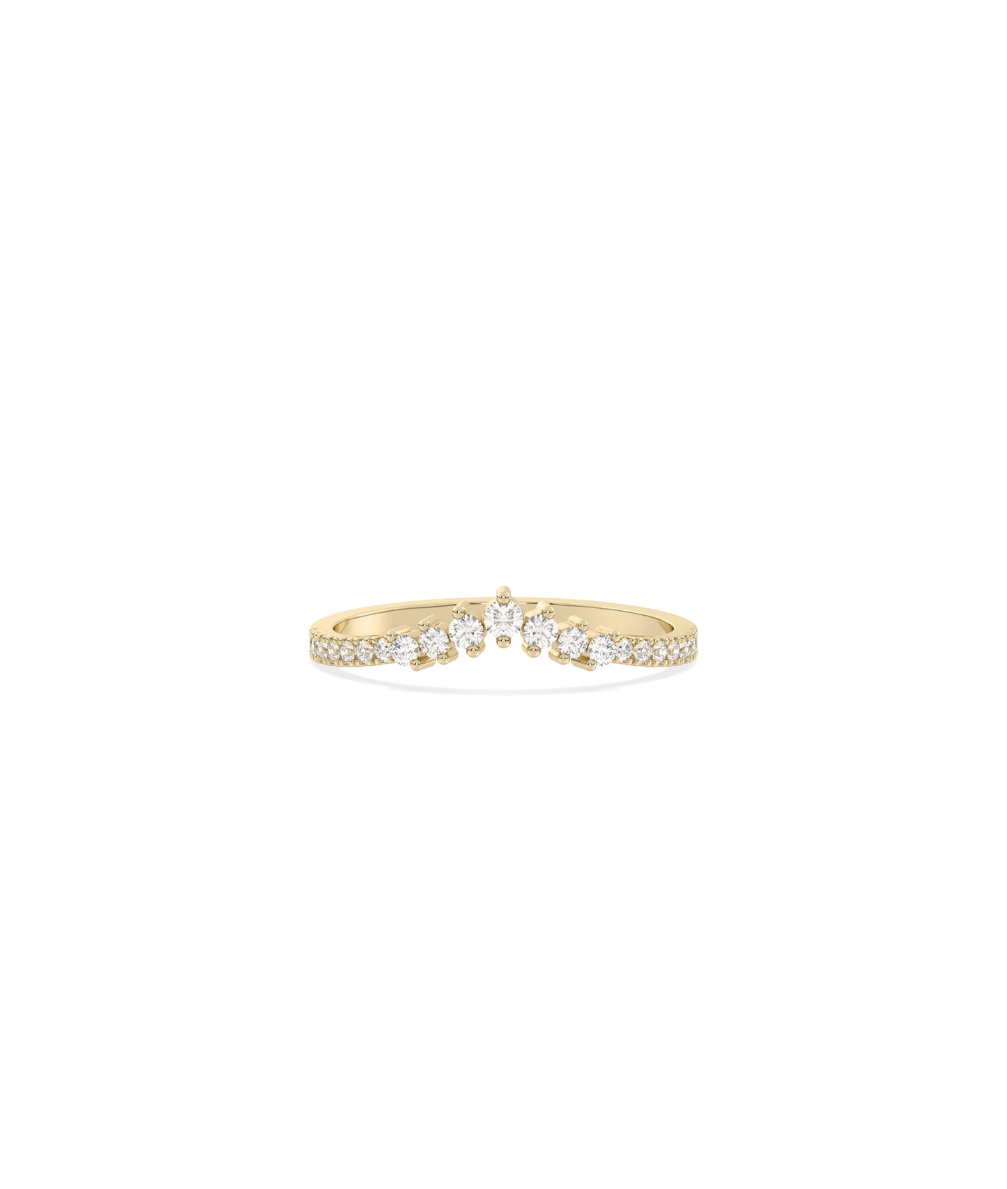 Diamond Chevron Band Ring | Elegant Diamond Band Ring