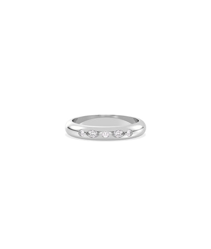 Multi Shape Bezel Band Ring - diamond band ring