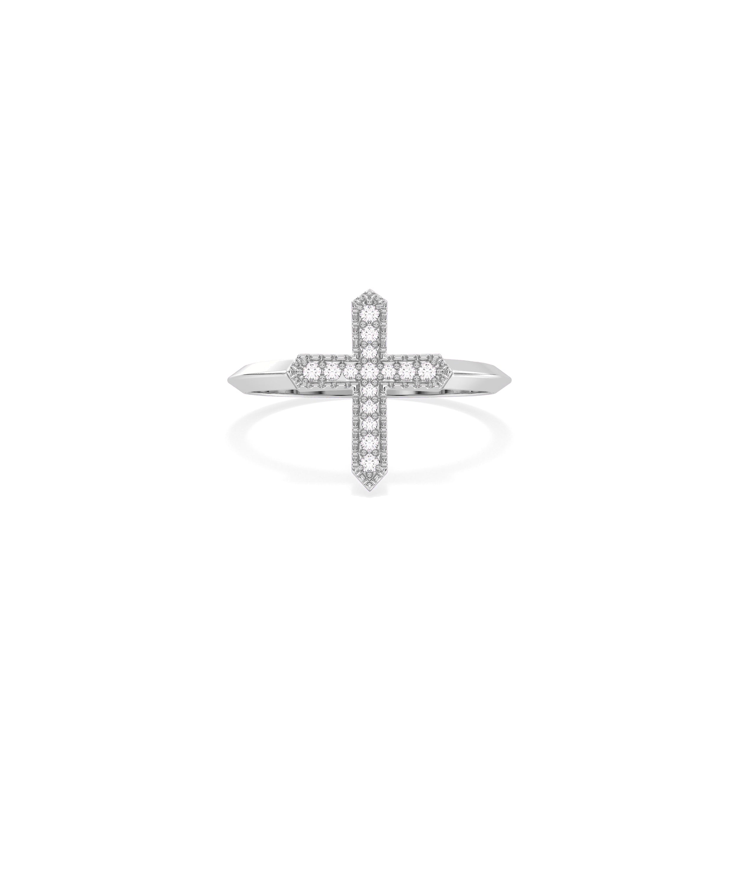 Diamond Cross Ring