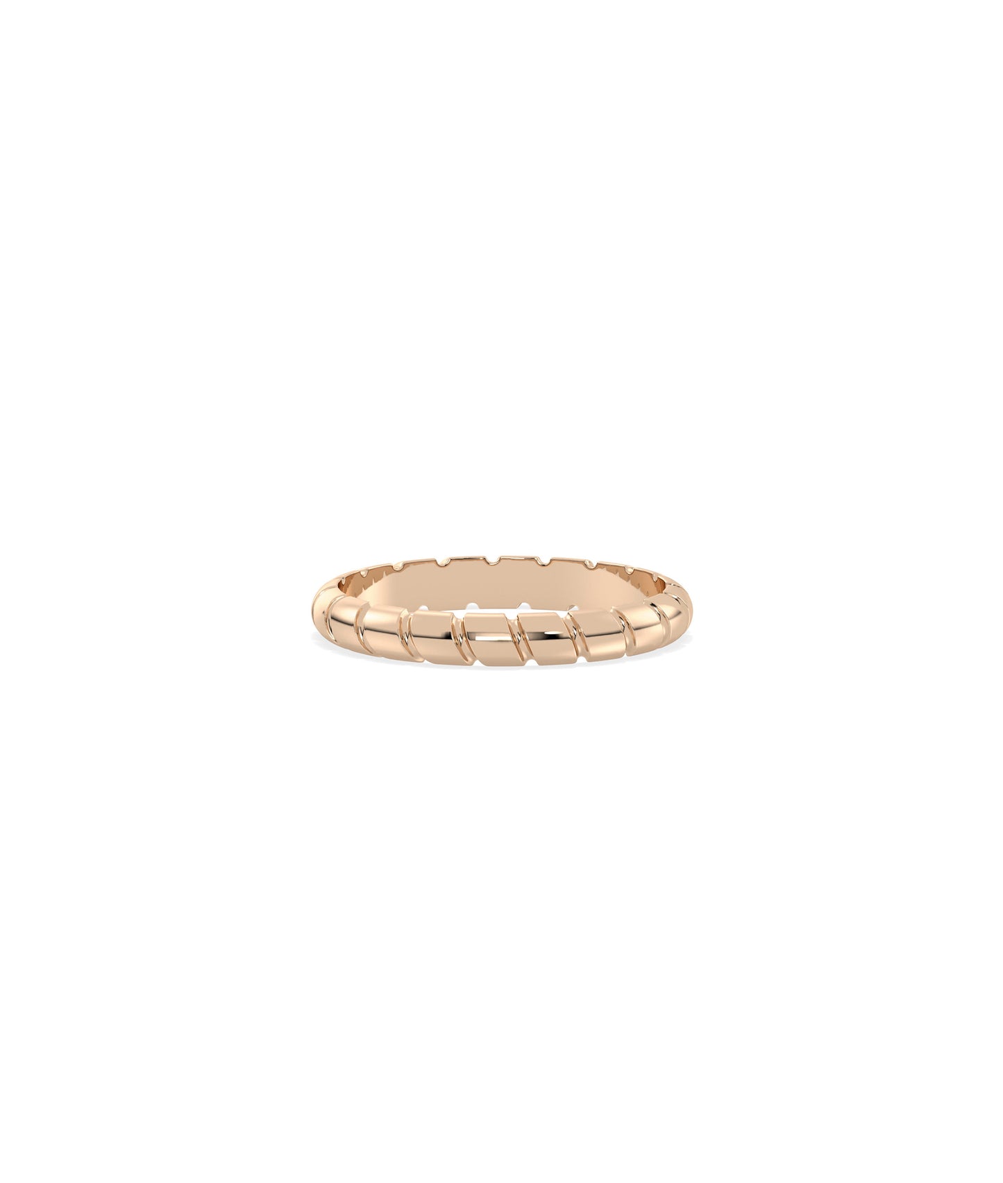 Gold Twist Eternity Band Ring | Elegant Diamond Band Rings