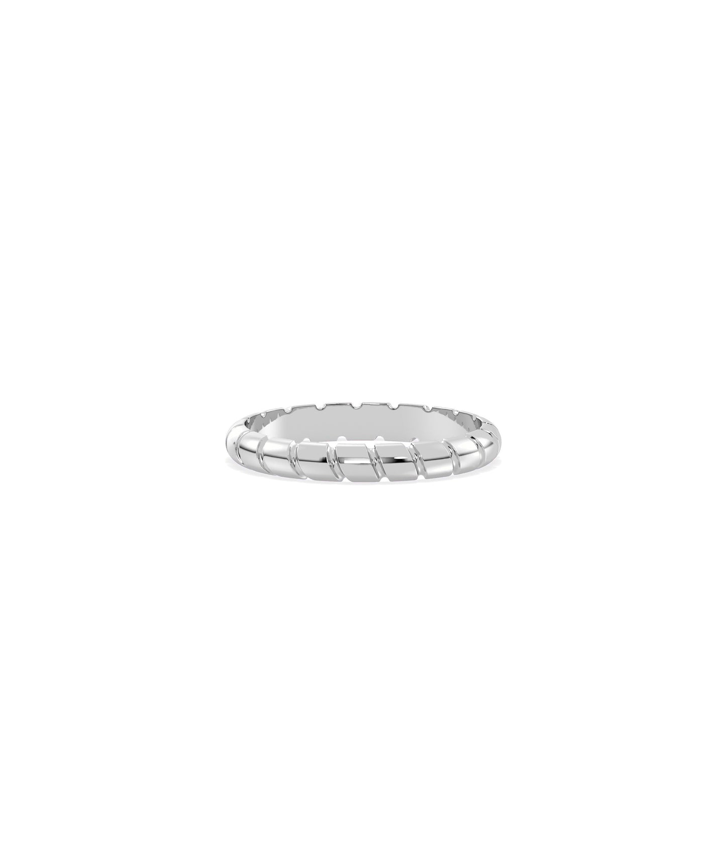 Gold Twist Eternity Band Ring | Elegant Diamond Band Rings