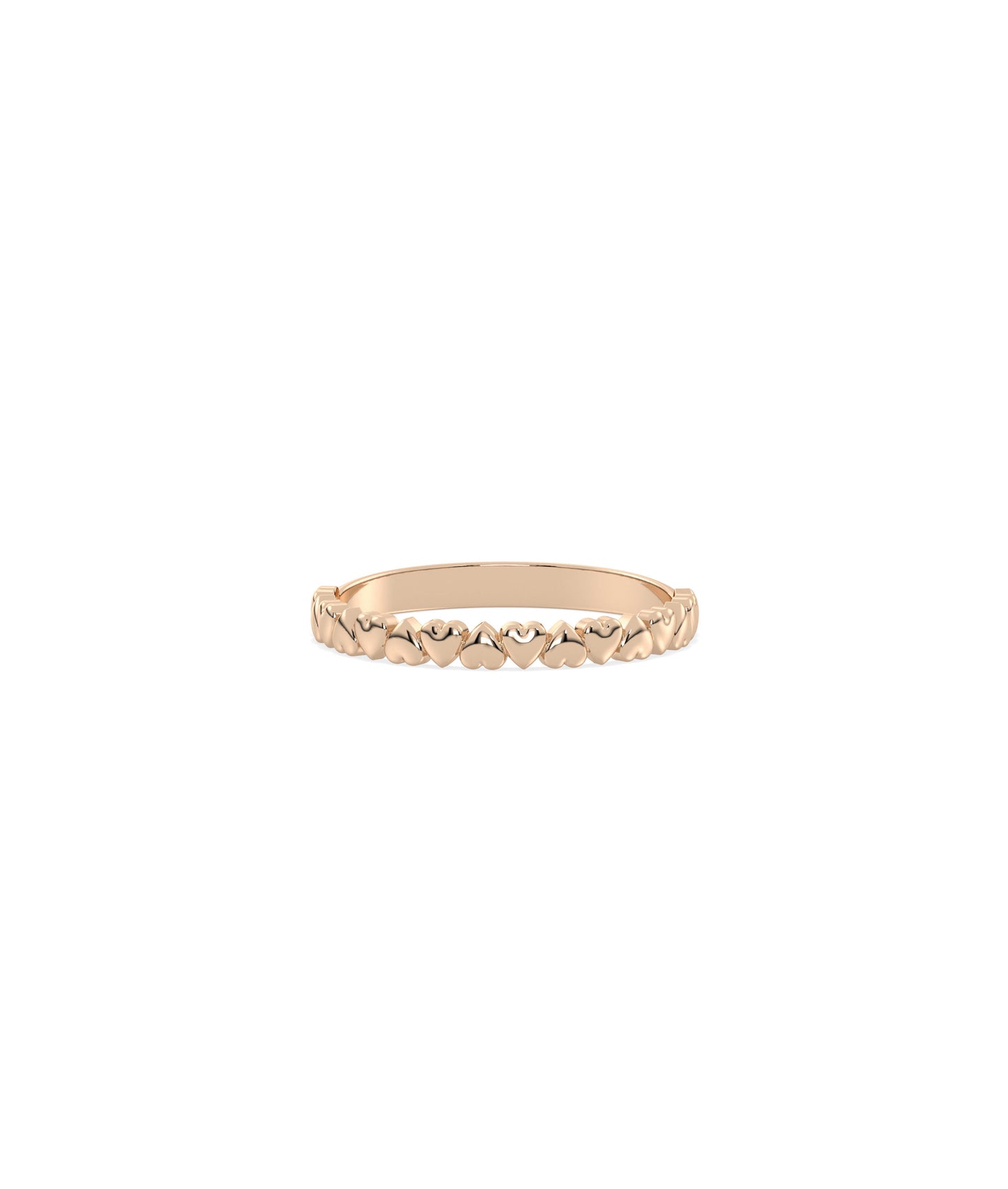 Gold Bubble Heart Band Ring