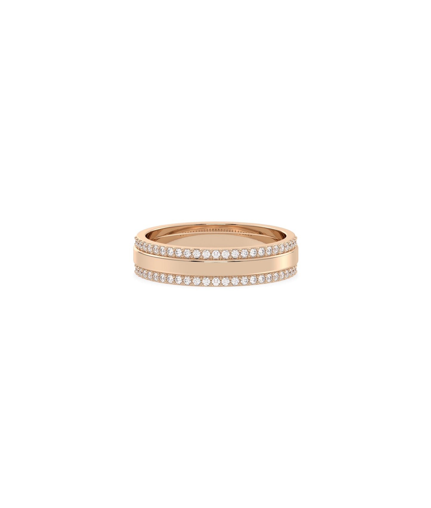 2 Line Diamond Eternity Band Ring | Diamond Band Ring 