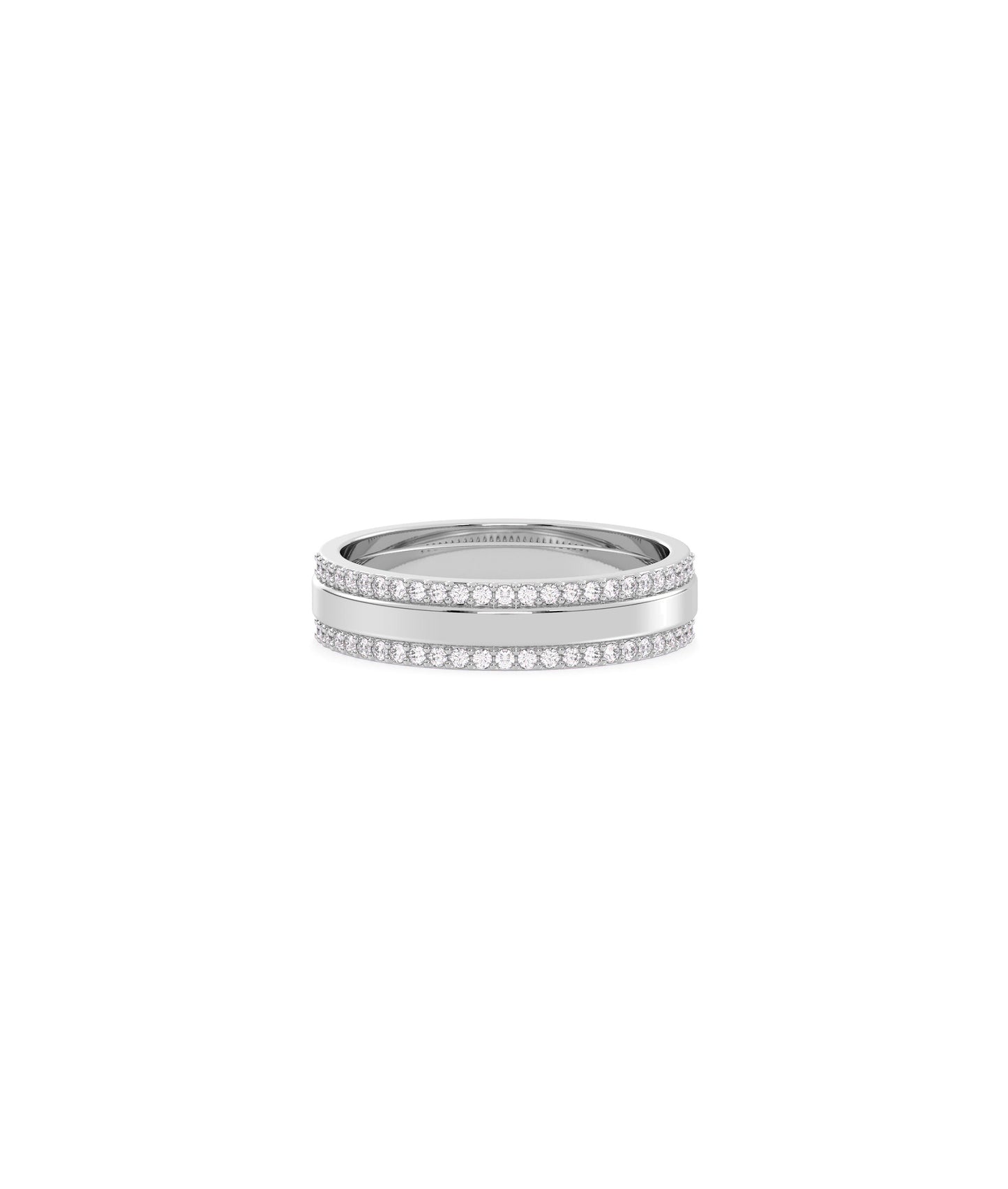 2 Line Diamond Eternity Band Ring | Diamond Band Ring 