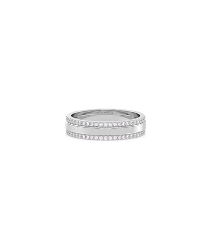 2 Line Diamond Eternity Band Ring | Diamond Band Ring 