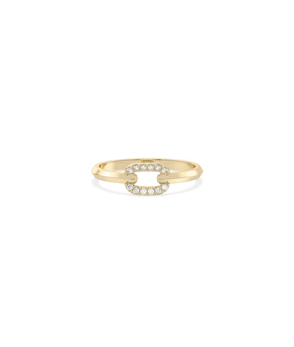 Diamond Link Band | Elegant 14k Gold Ring