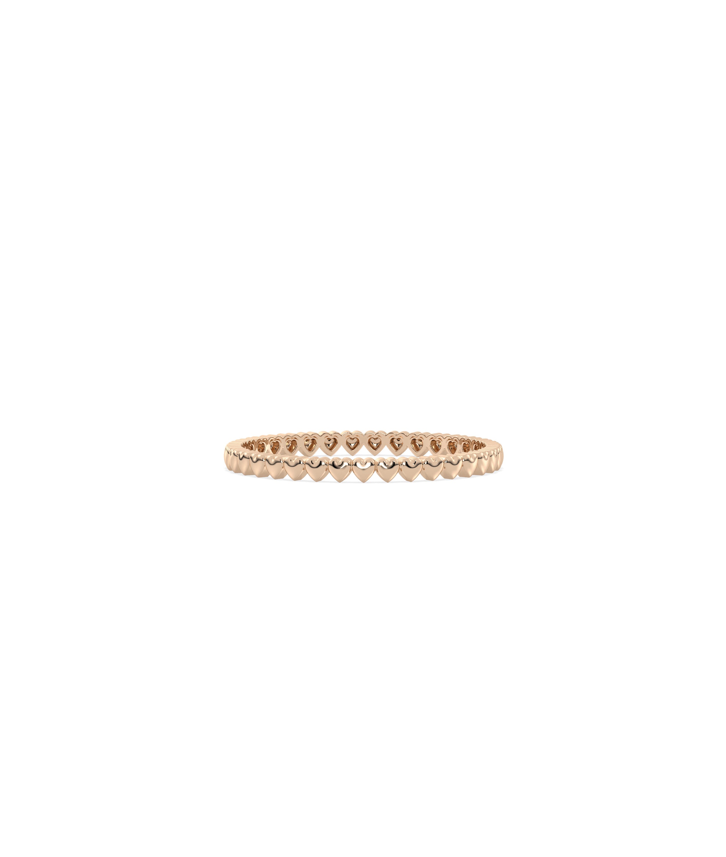 Bubble Heart Shape Eternity Band Ring - Elegant Diamond Band Ring