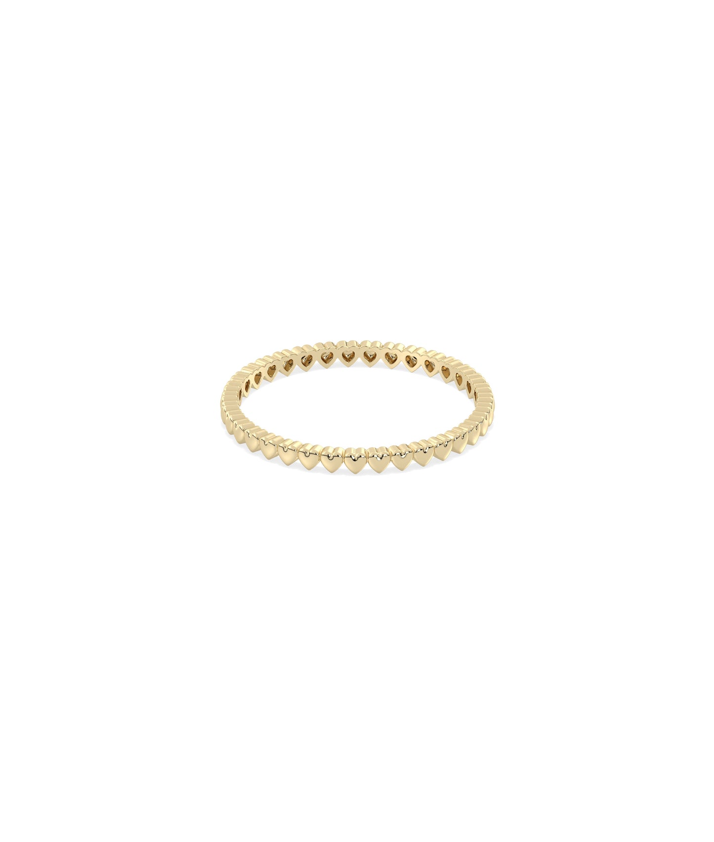 Bubble Heart Shape Eternity Band Ring - Elegant Diamond Band Ring