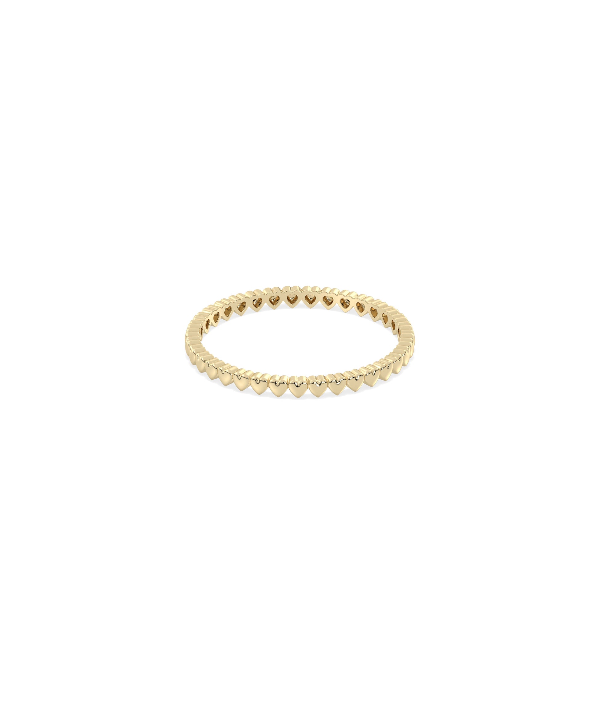 Bubble Heart Shape Eternity Band Ring - Elegant Diamond Band Ring