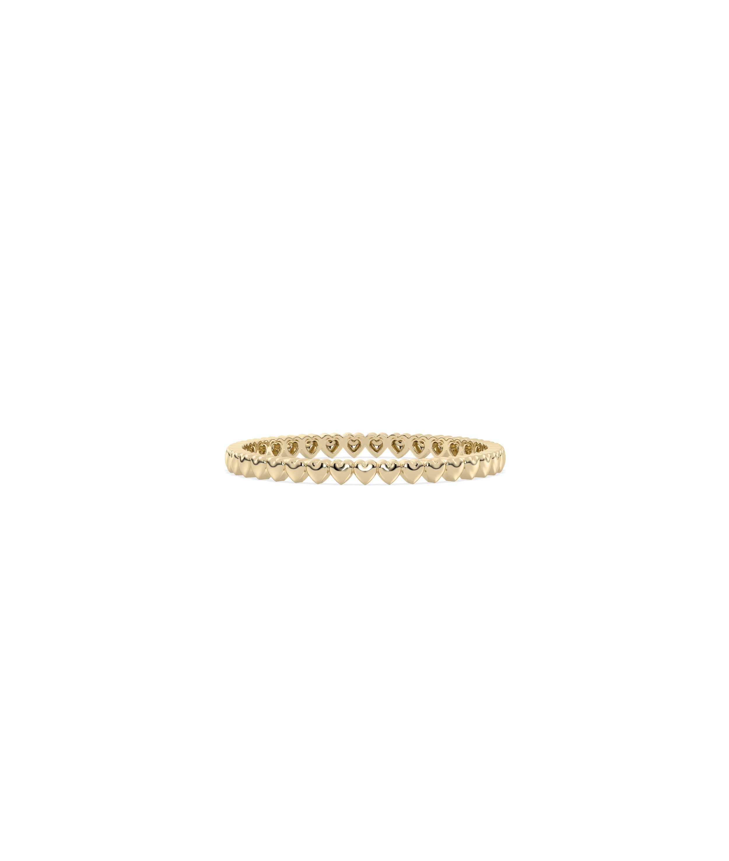 Bubble Heart Shape Eternity Band Ring - Elegant Diamond Band Ring